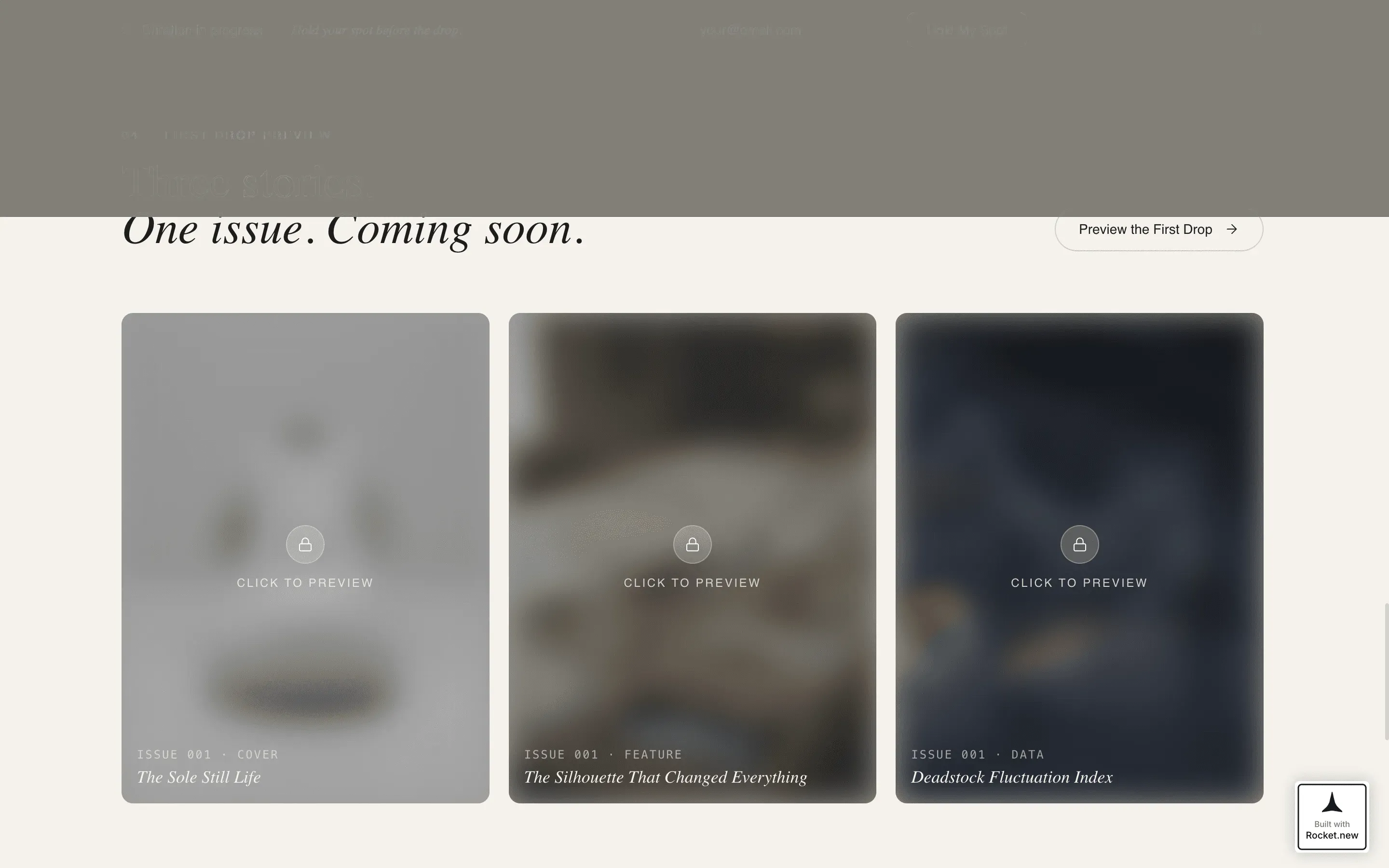 Luxe Sneaker Collecting Blog Landing Page Template