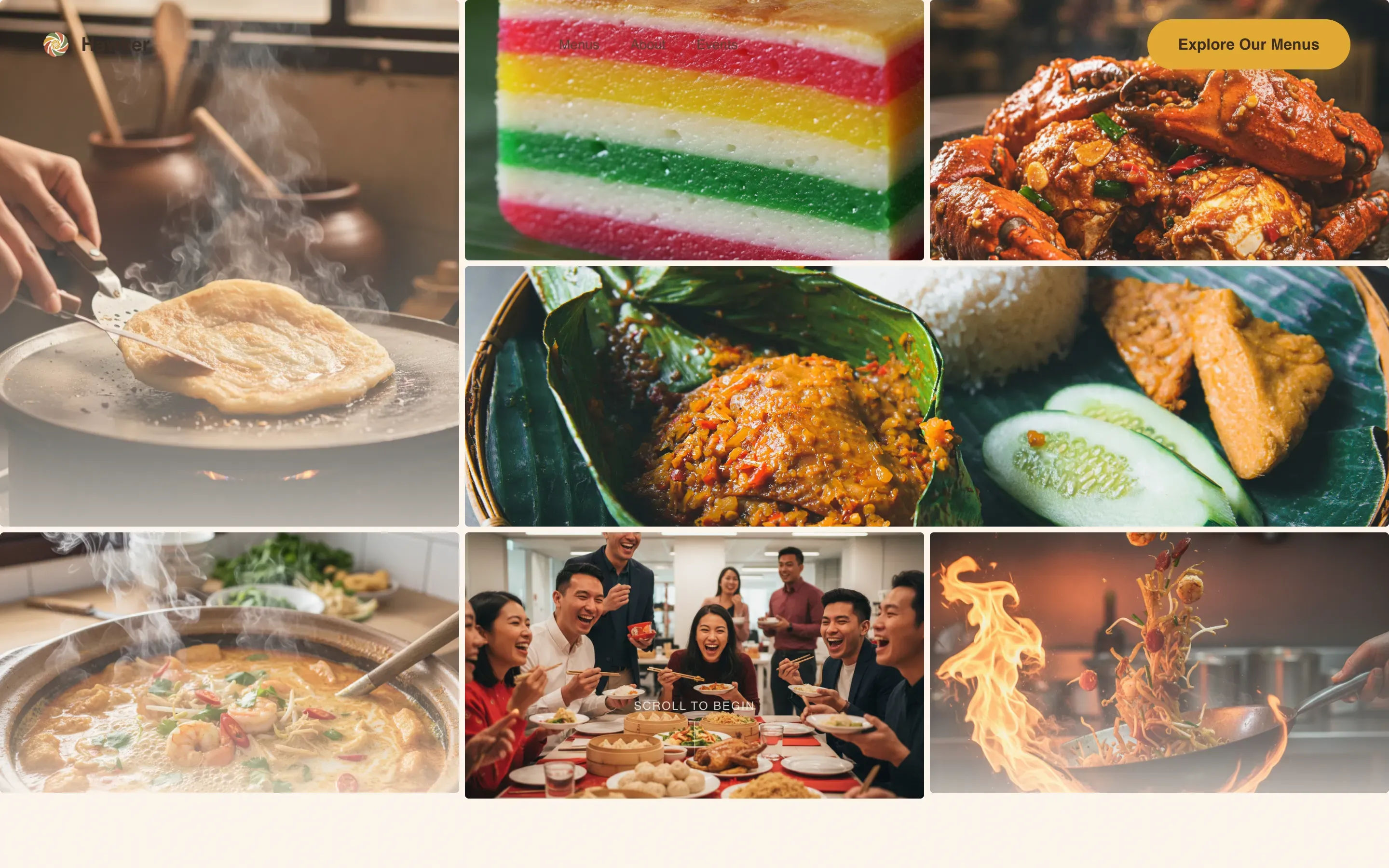 Bold Singaporean Catering Landing Page Template