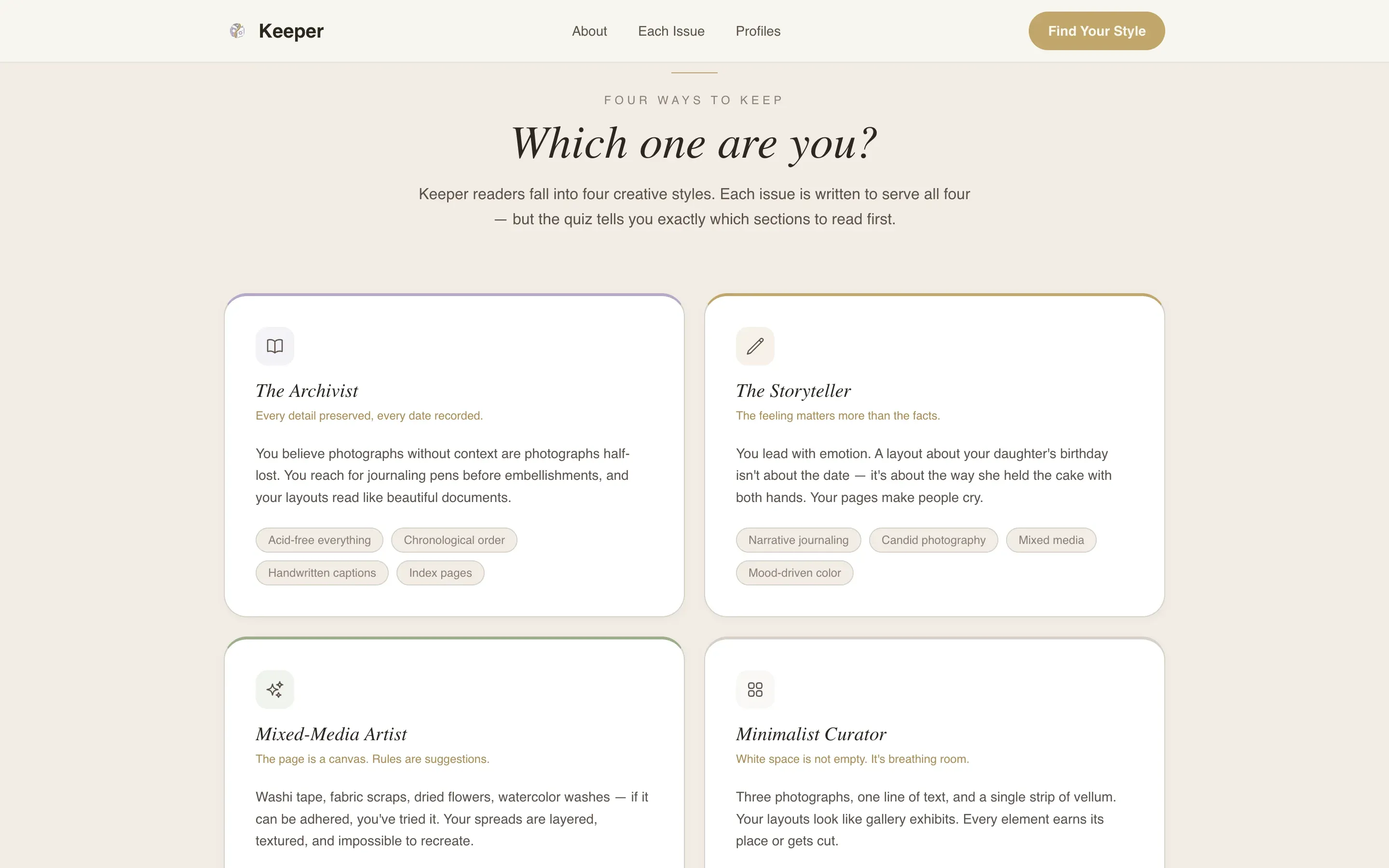 Scrapbooking Newsletter Landing Page Template