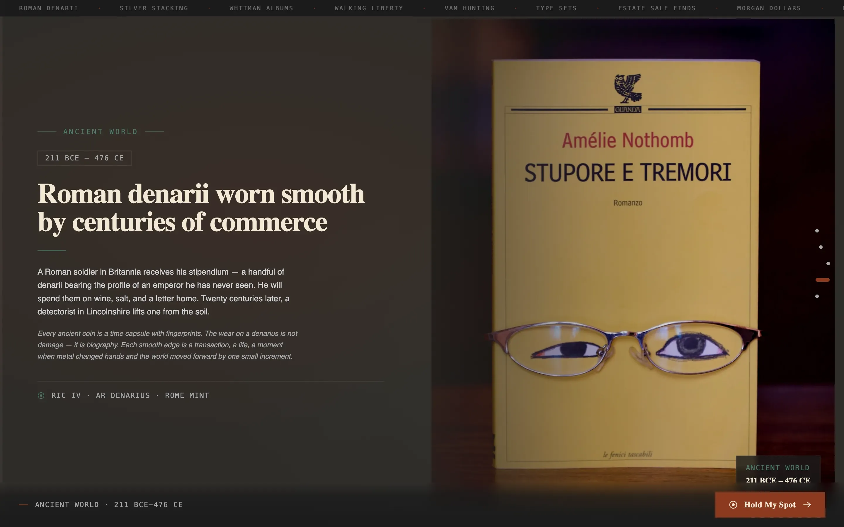 Coin Collecting Community Landing Page Template