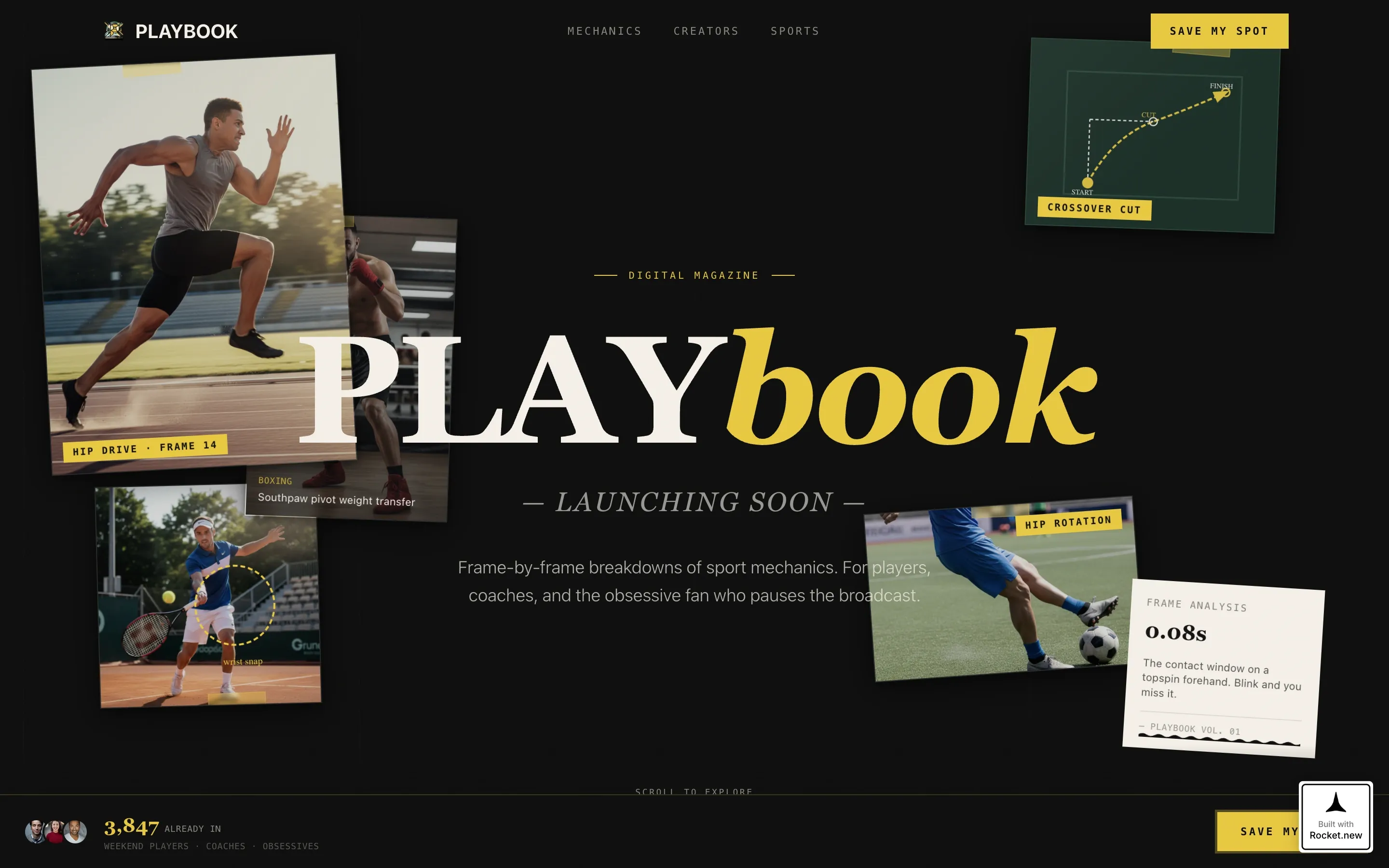 Cinematic Sports Landing Page Template