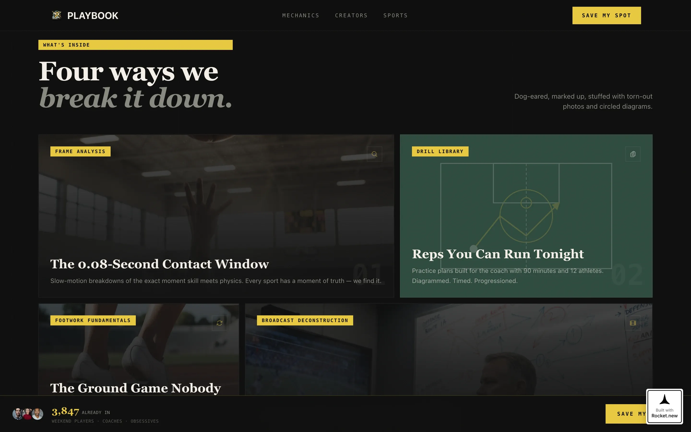 Cinematic Sports Landing Page Template