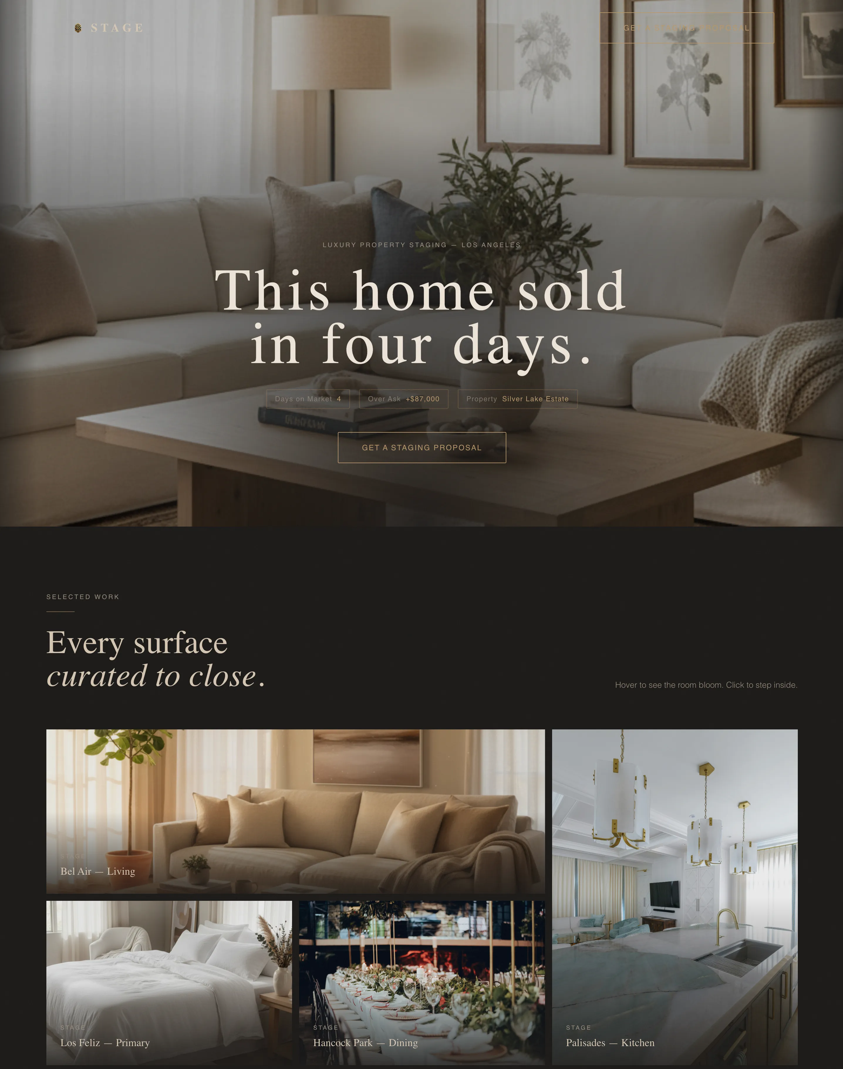 Immersive Home Staging Landing Page Template