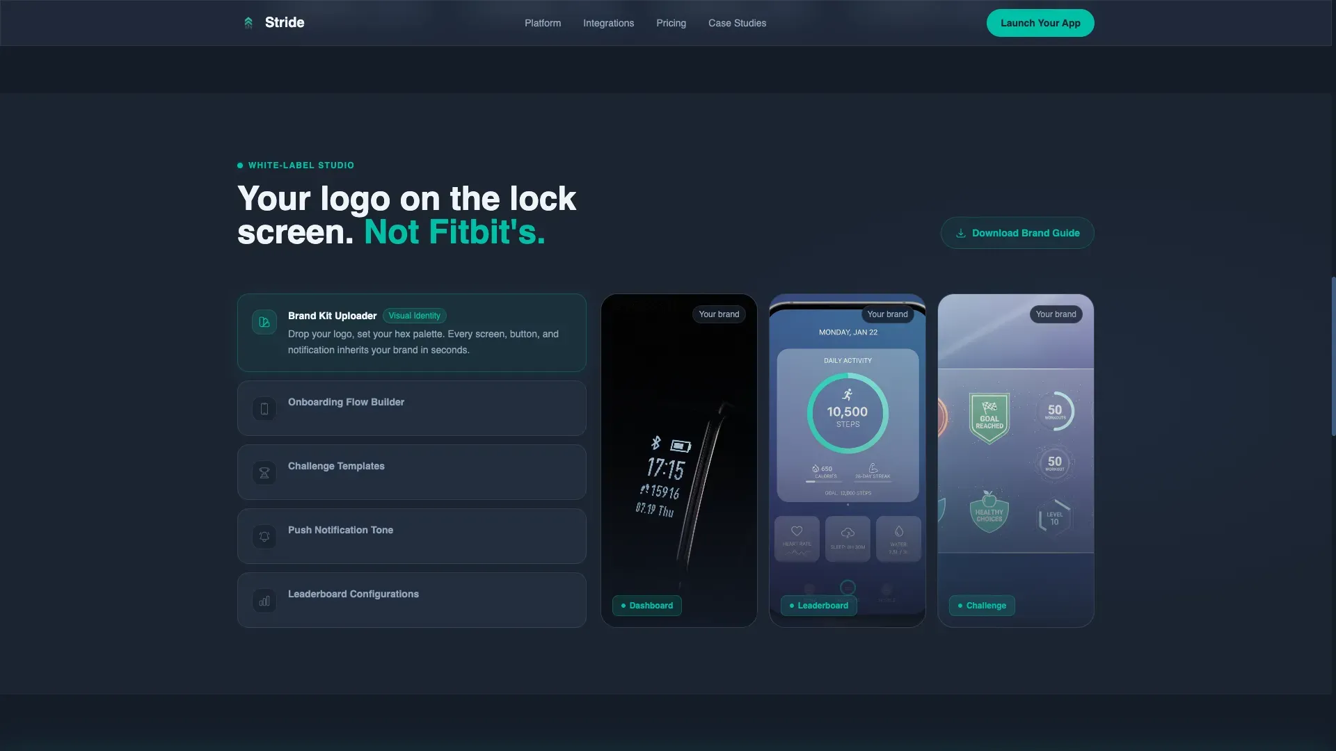 White-Label Fitness App Landing Page Template