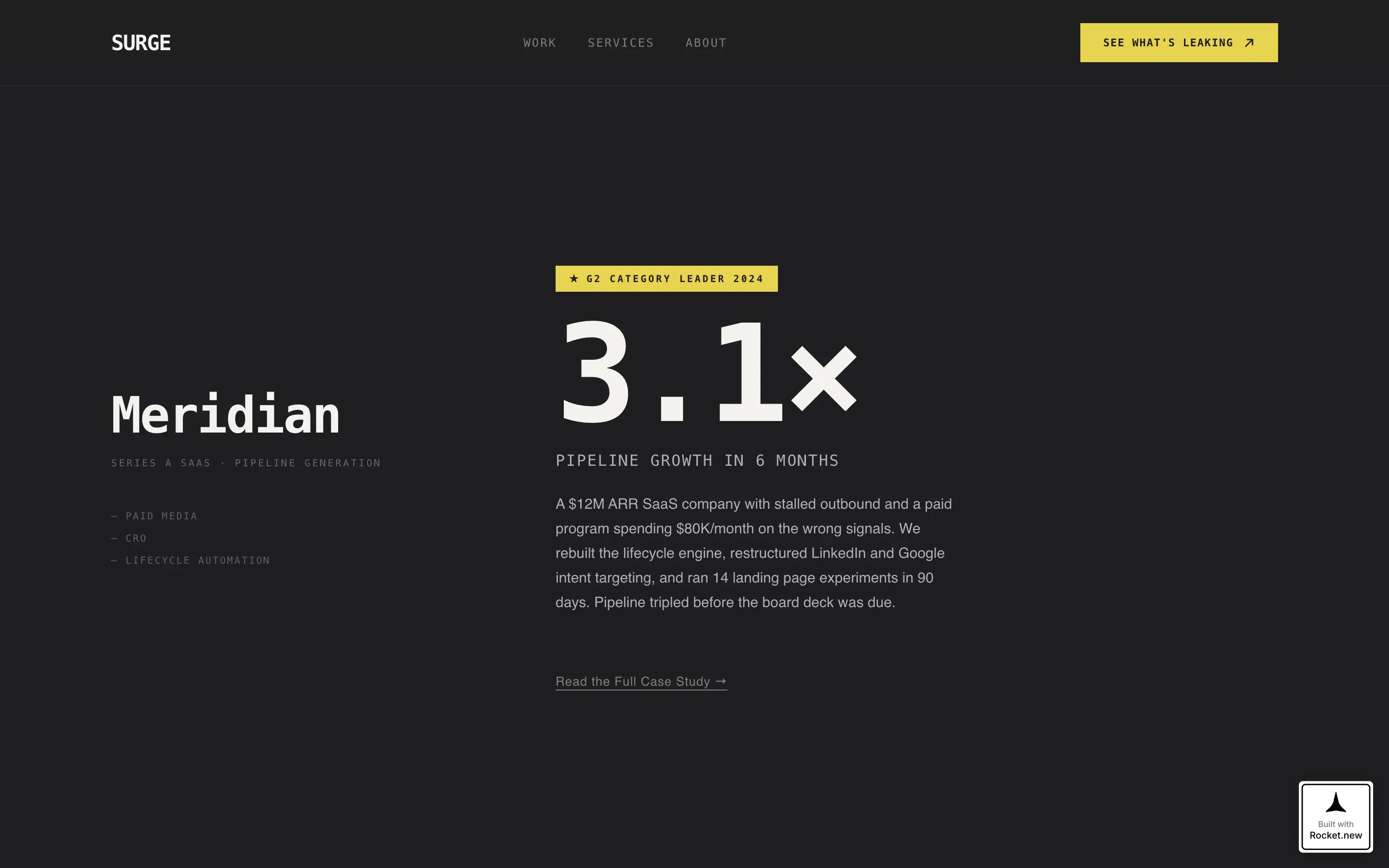 Growth & Performance Agency Metric-First Website Template