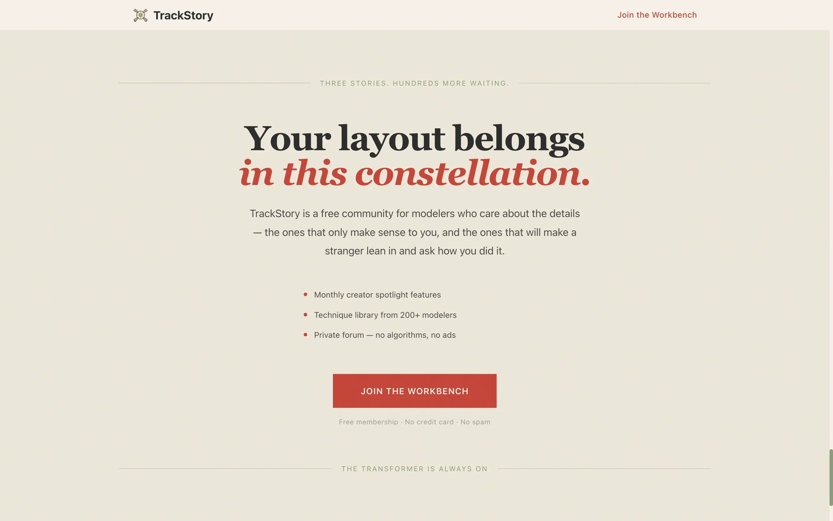 Model Train Blog Landing Page Template