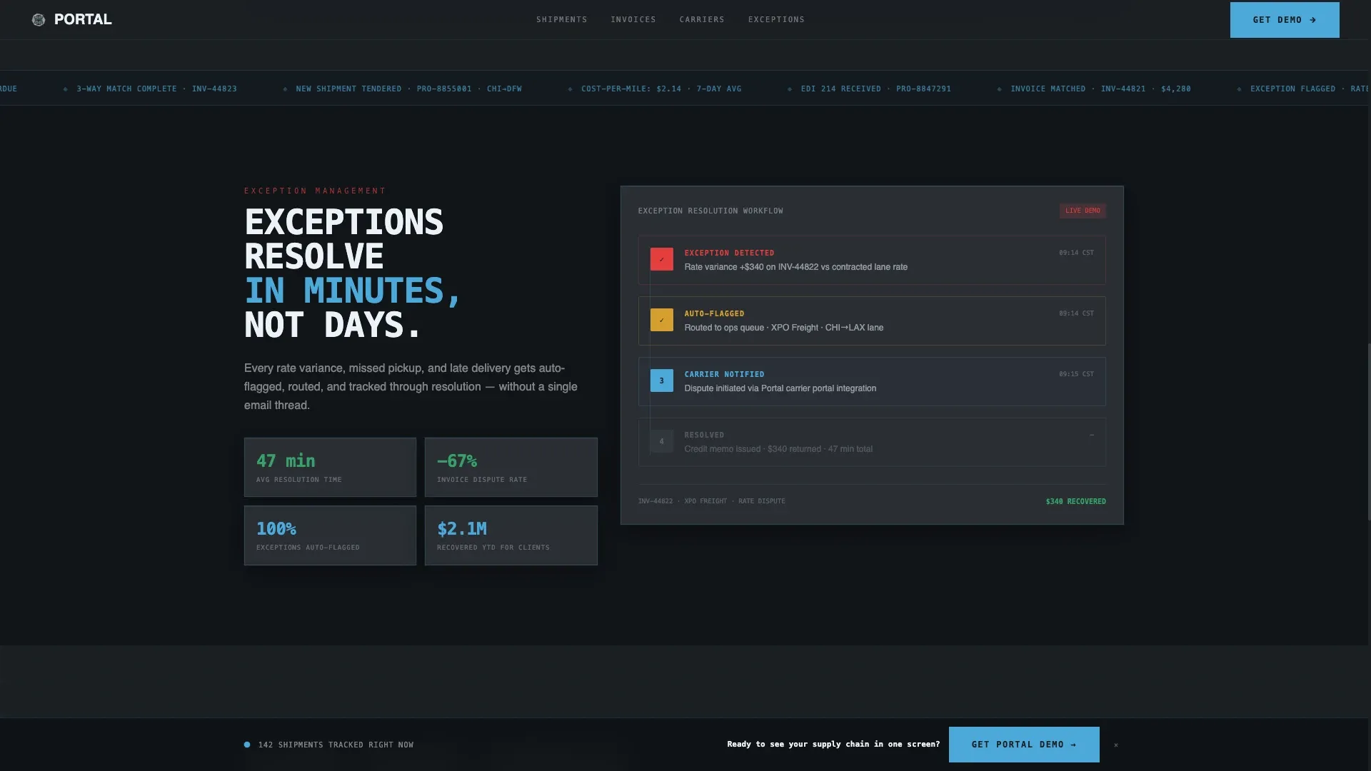 Powerful Supply Chain Landing Page Template