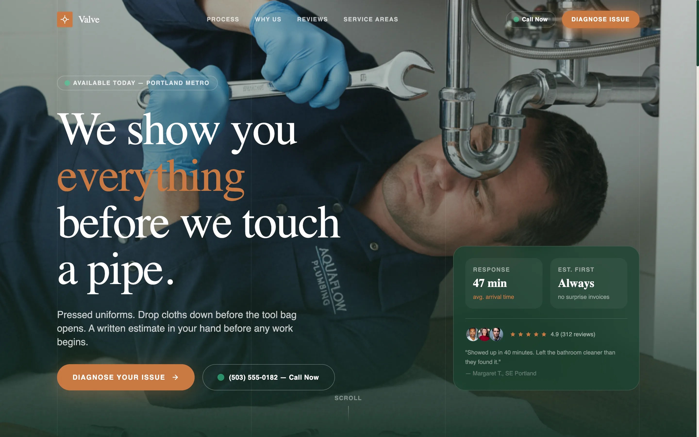Residential Plumber Landing Page Template