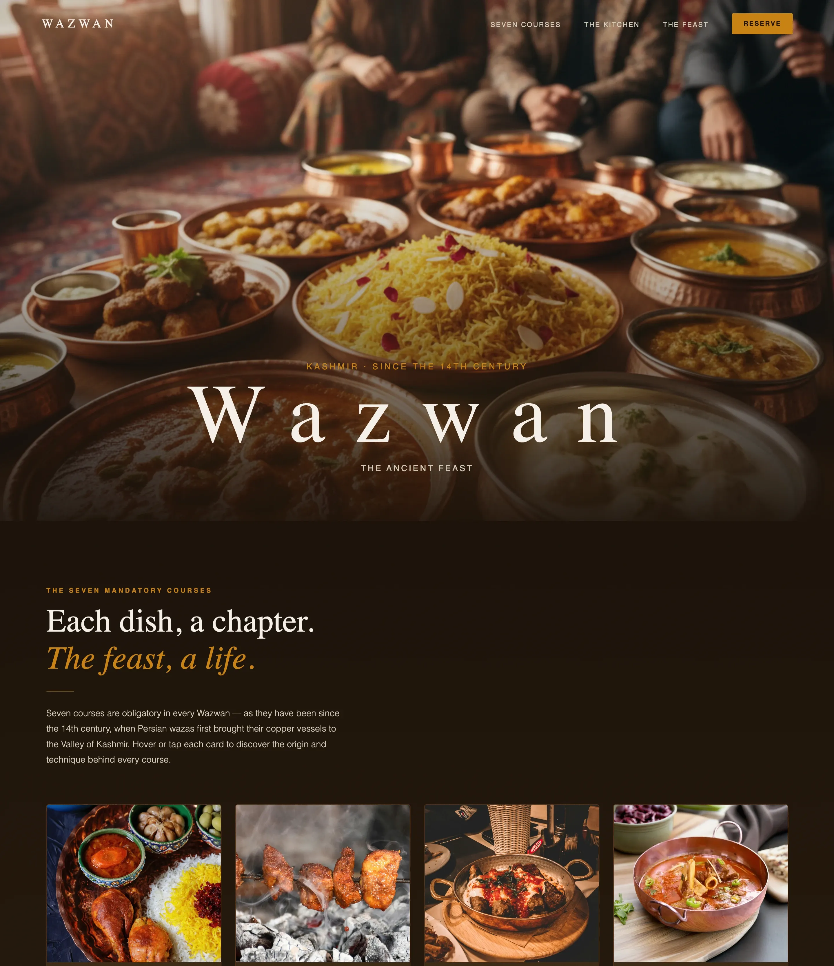 Authentic Kashmiri Catering Landing Page Template