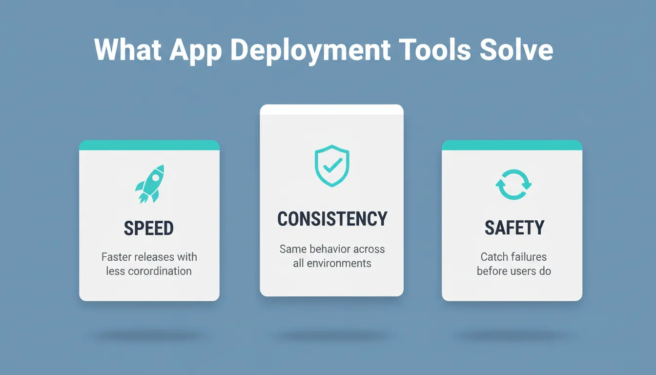 What App Deployment Tools Solve: speed, consistency, and safety