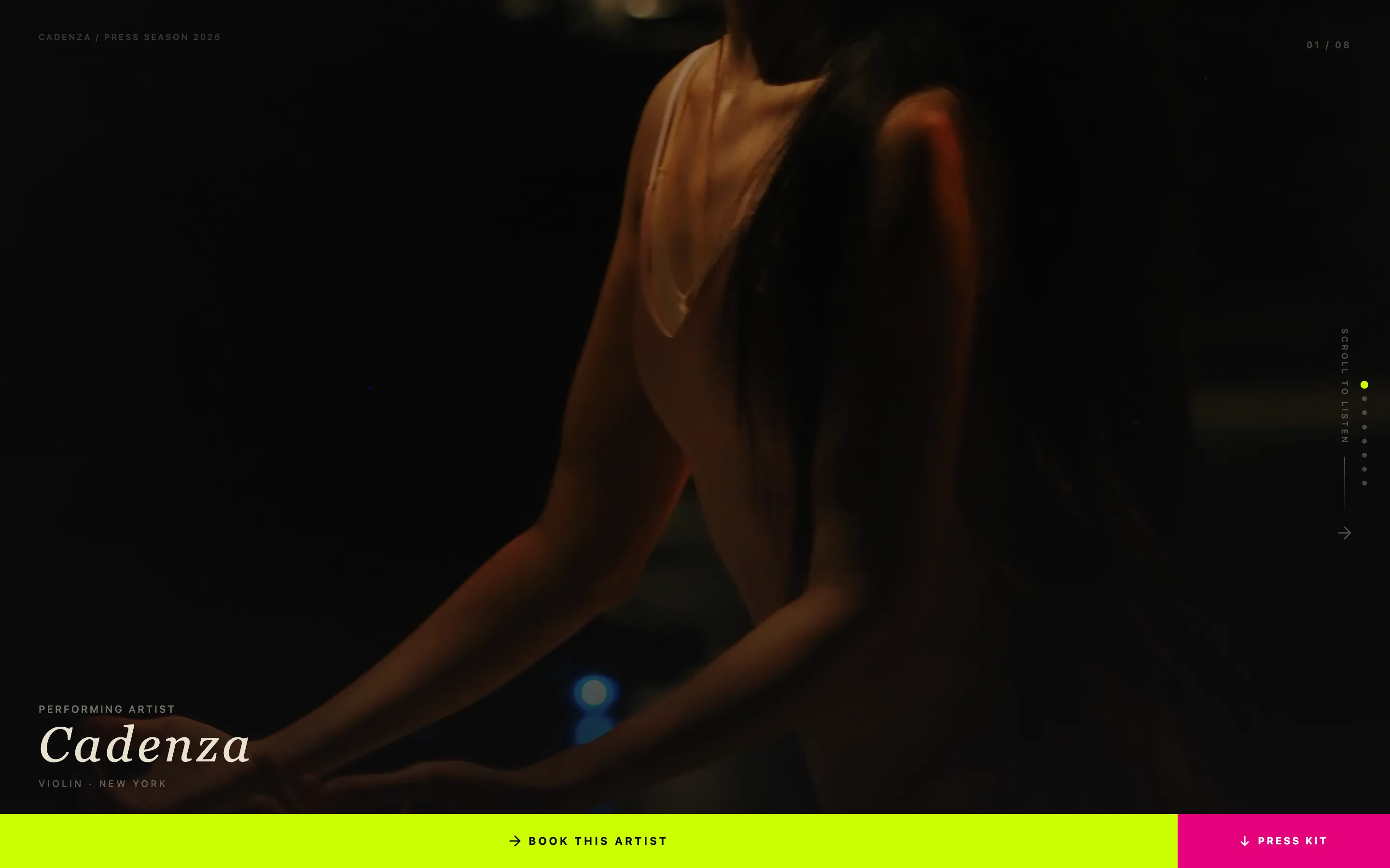 Classical Musician Landing Page Template