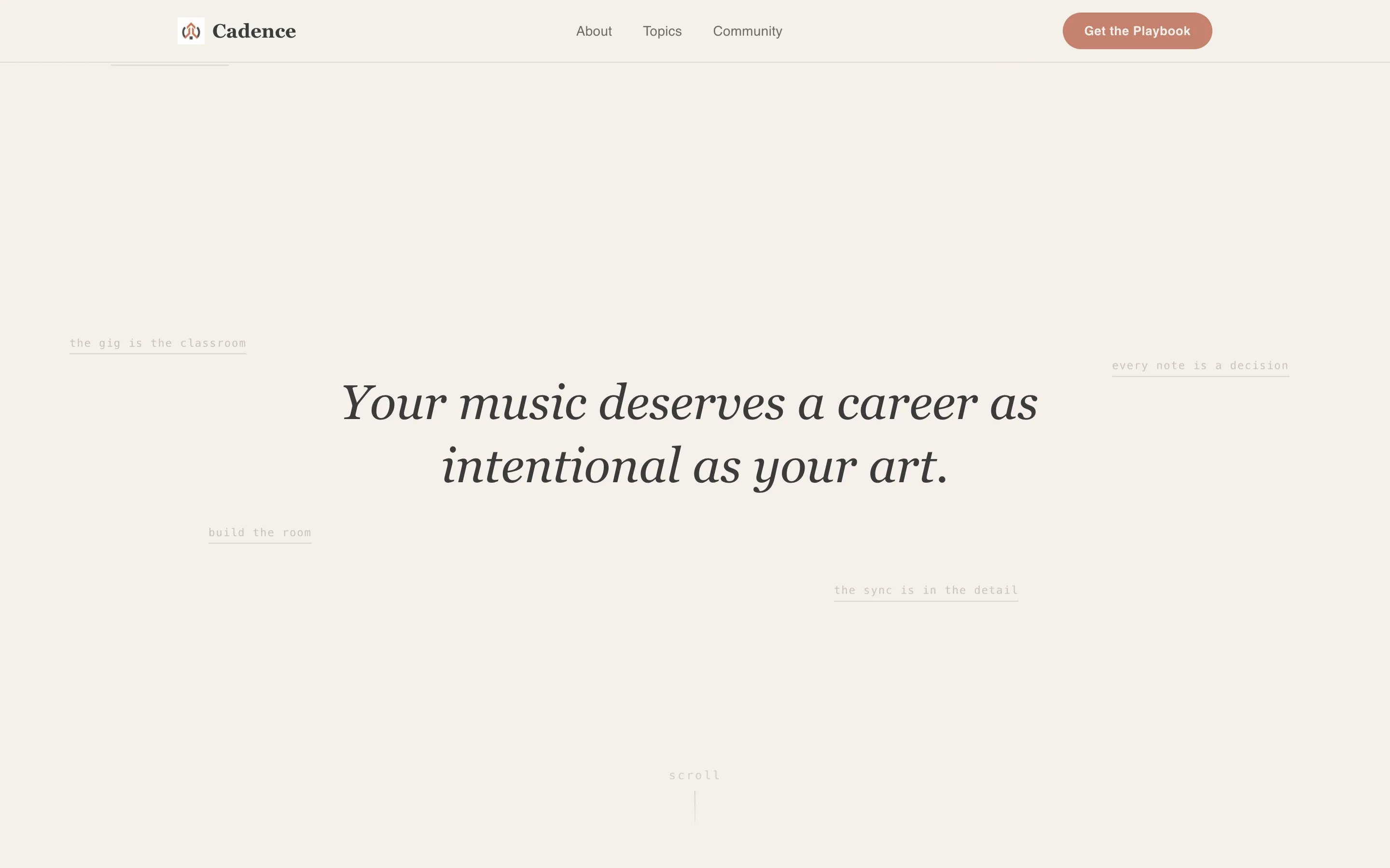 Musician Career Blog Landing Page Template