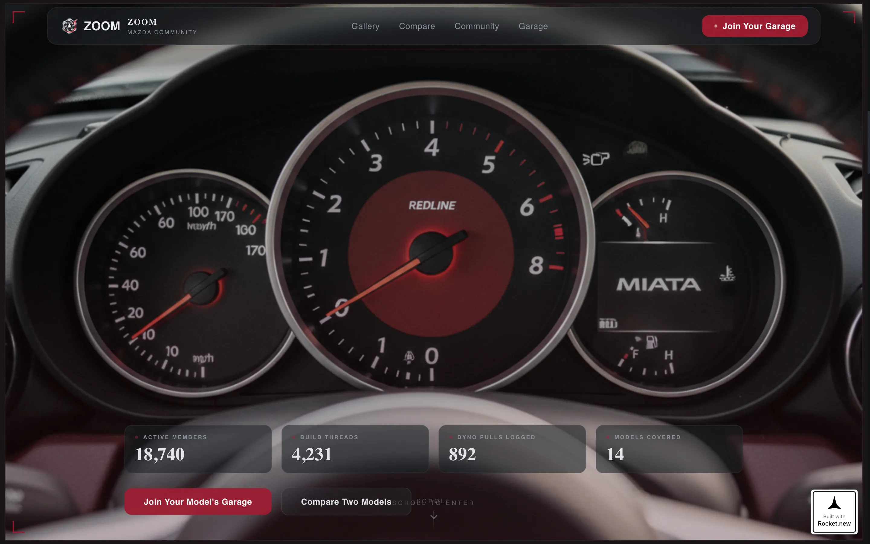 Mazda Community | Free Website Template | Rocket