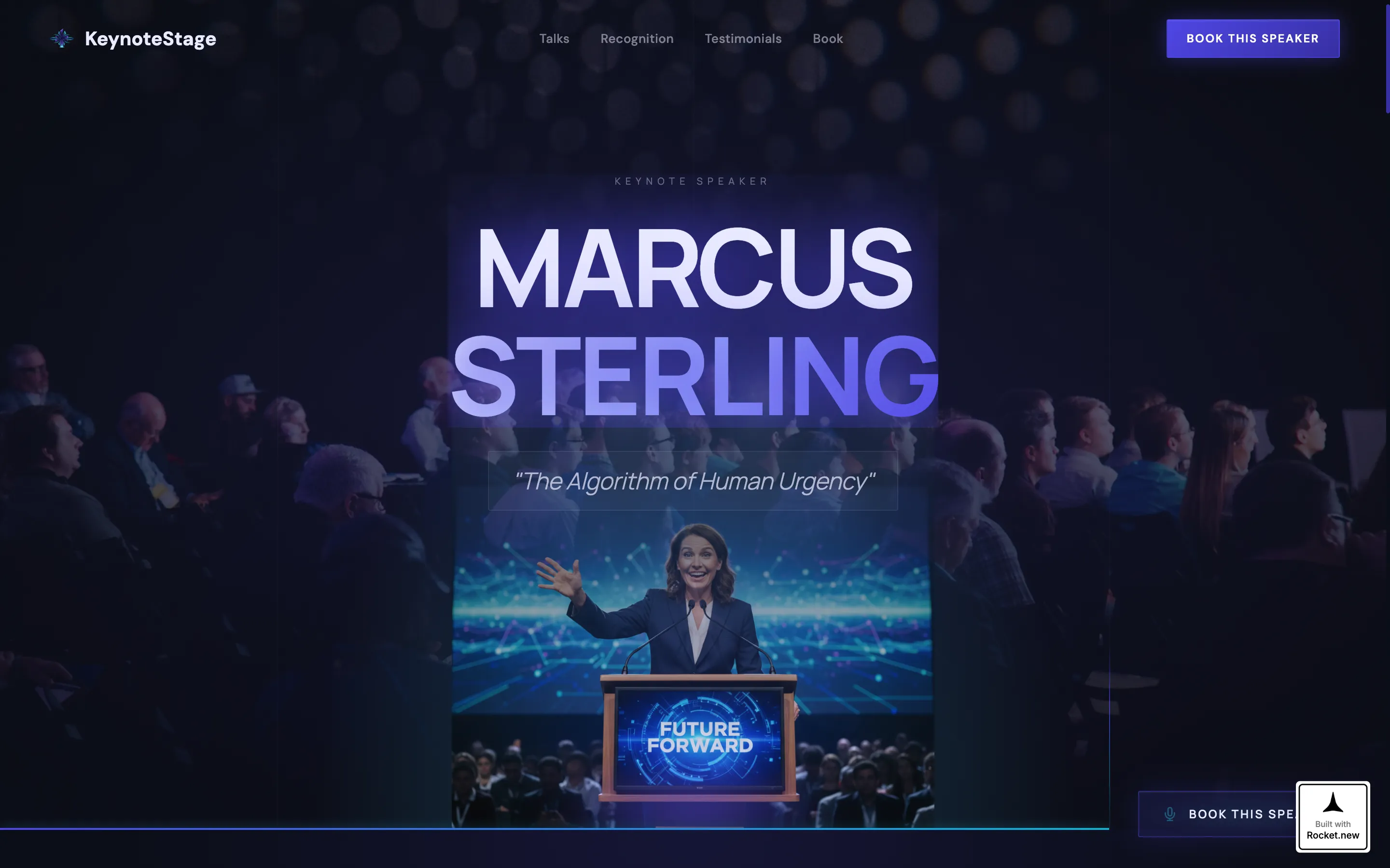 Electric Speaker Landing Page Template