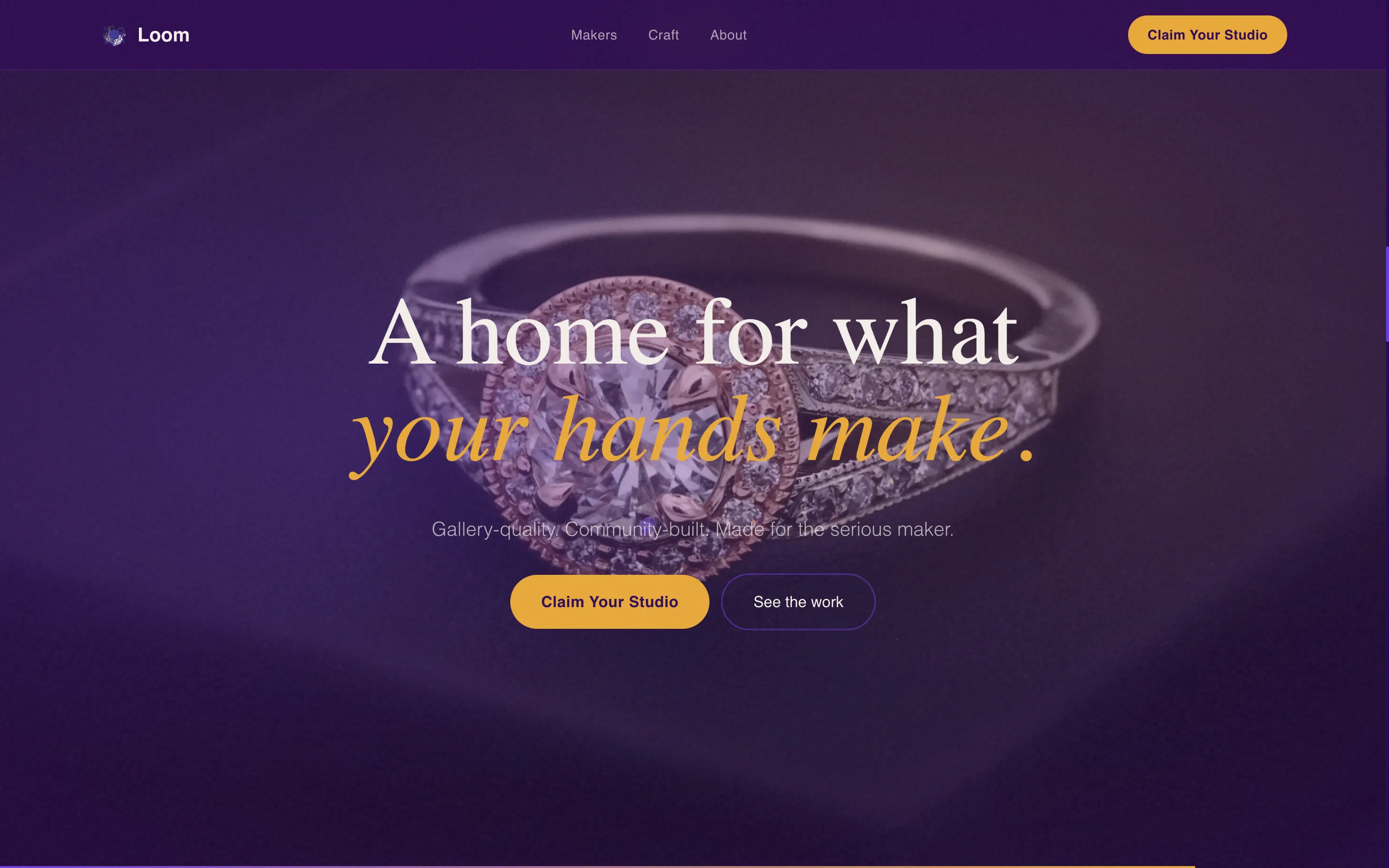 Artisan Craft Landing Page Template for Makers