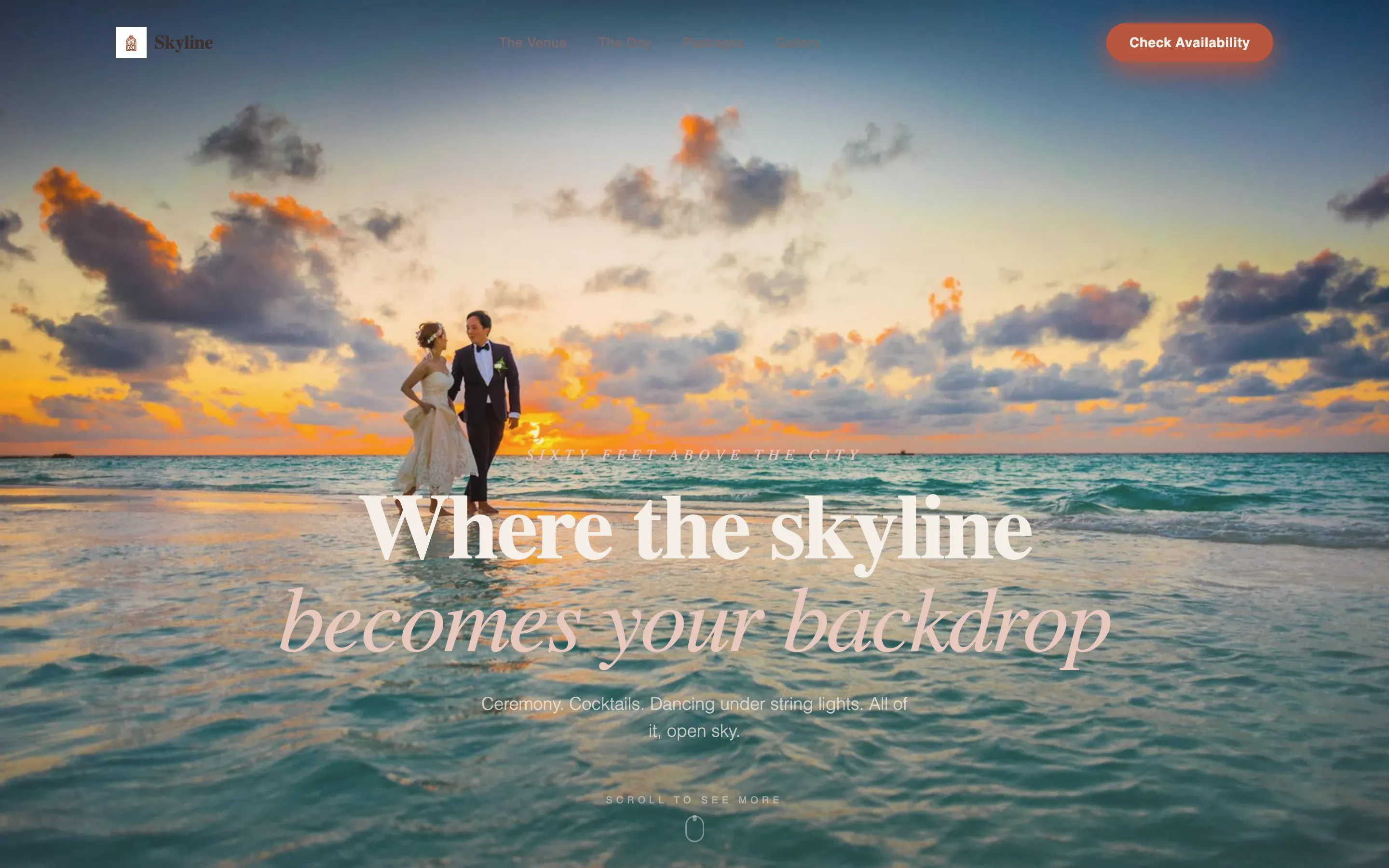 Stunning Rooftop Landing Page Template