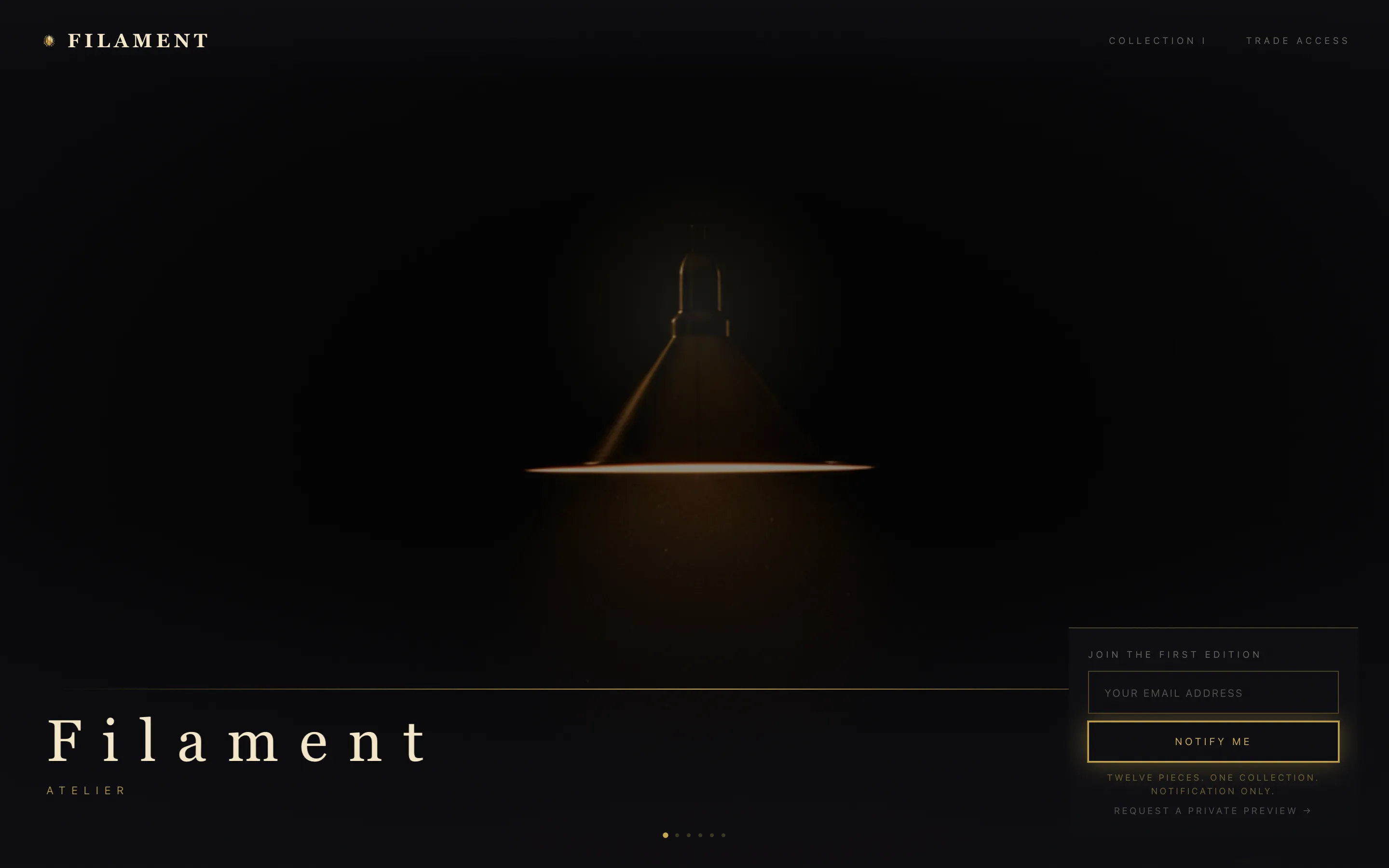 Atelier Landing Page Template | Horizontal Scroll