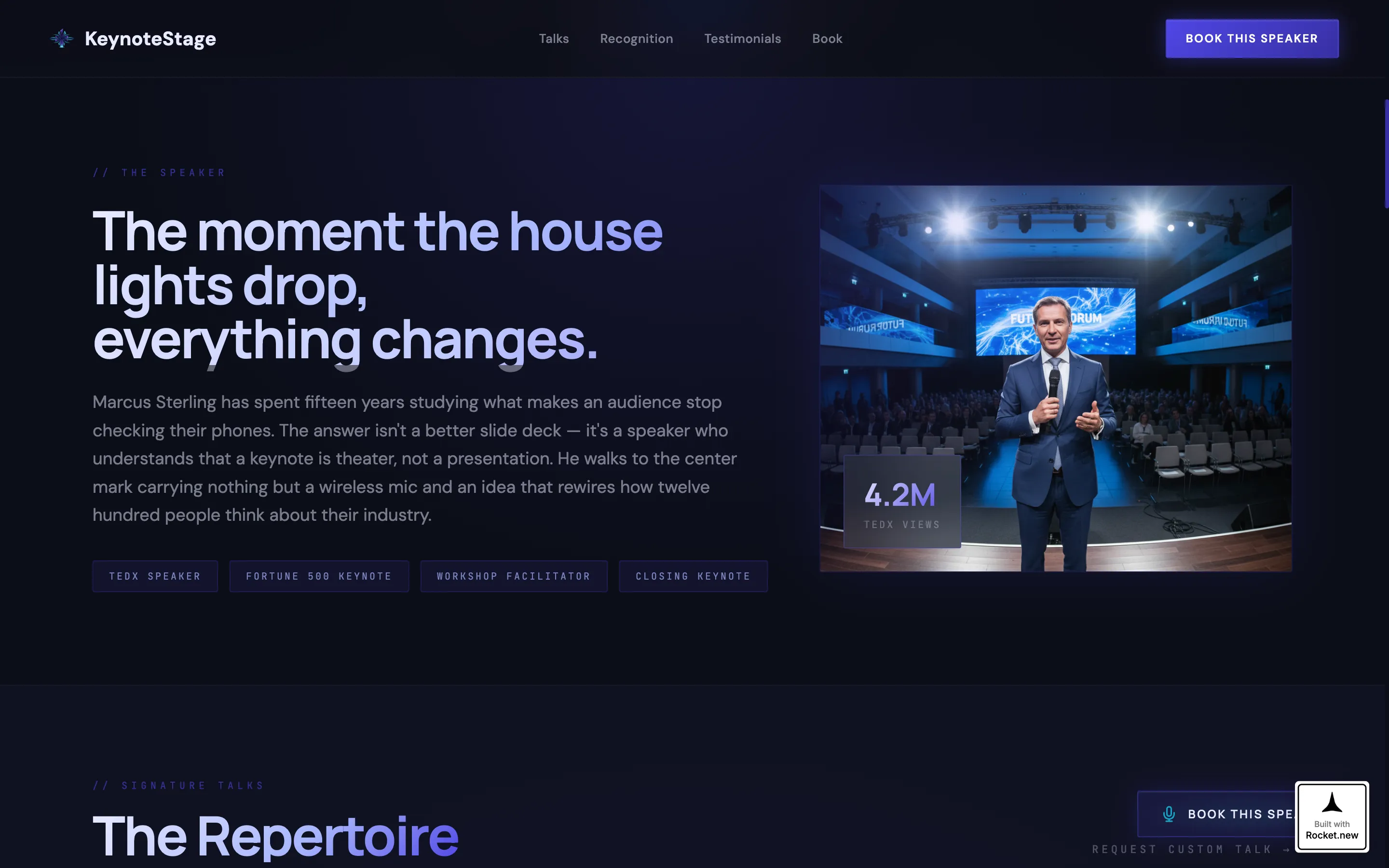 Electric Speaker Landing Page Template