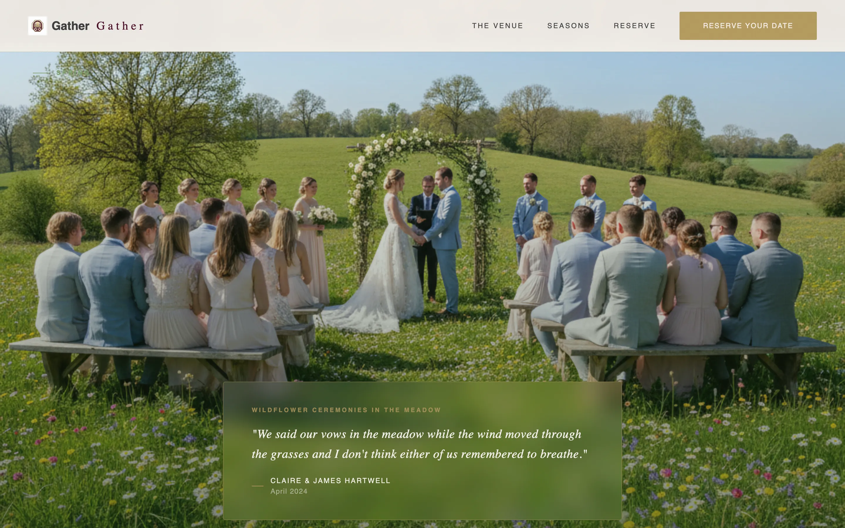 Barn Wedding Venue Landing Page Template