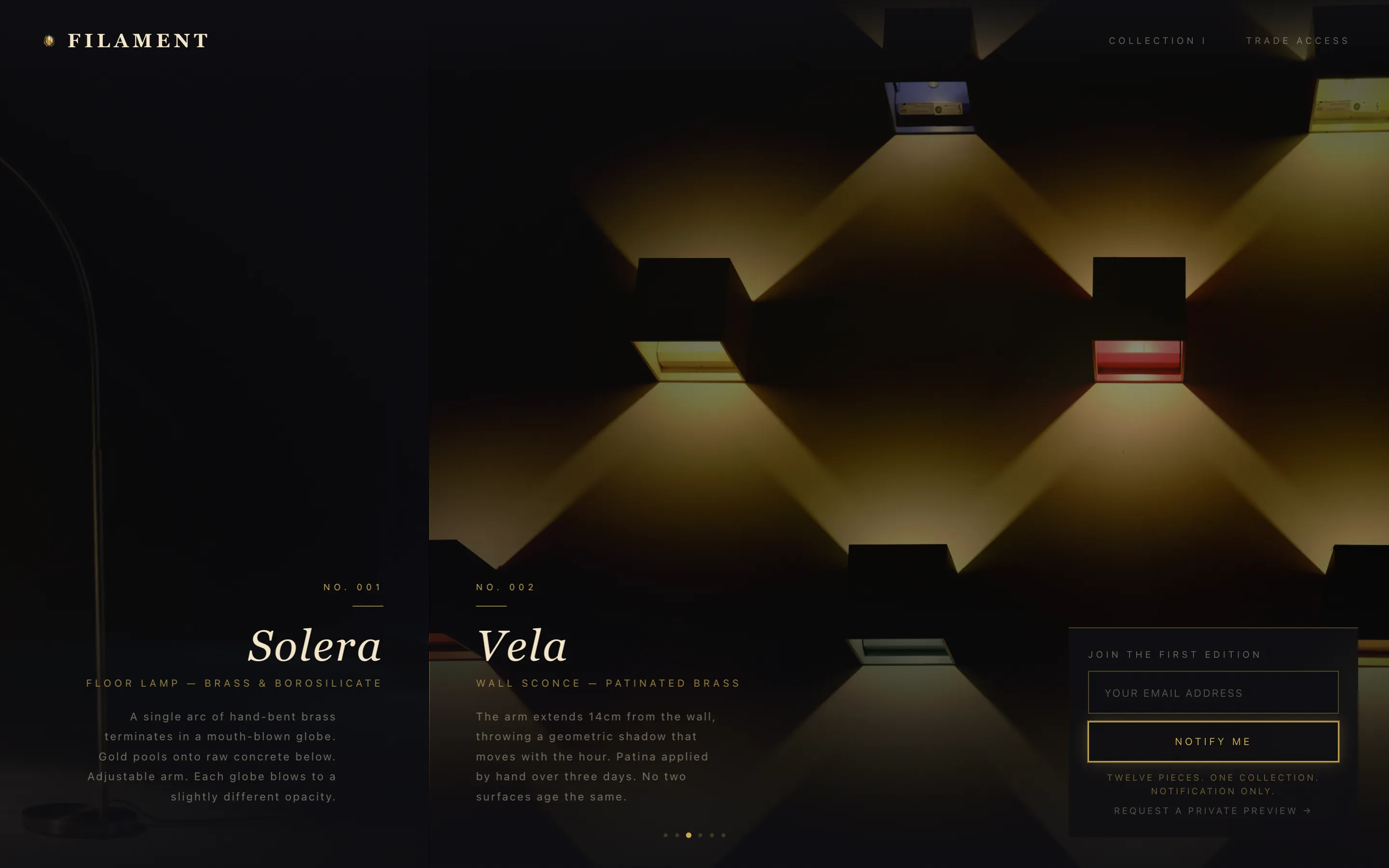 Atelier Landing Page Template | Horizontal Scroll