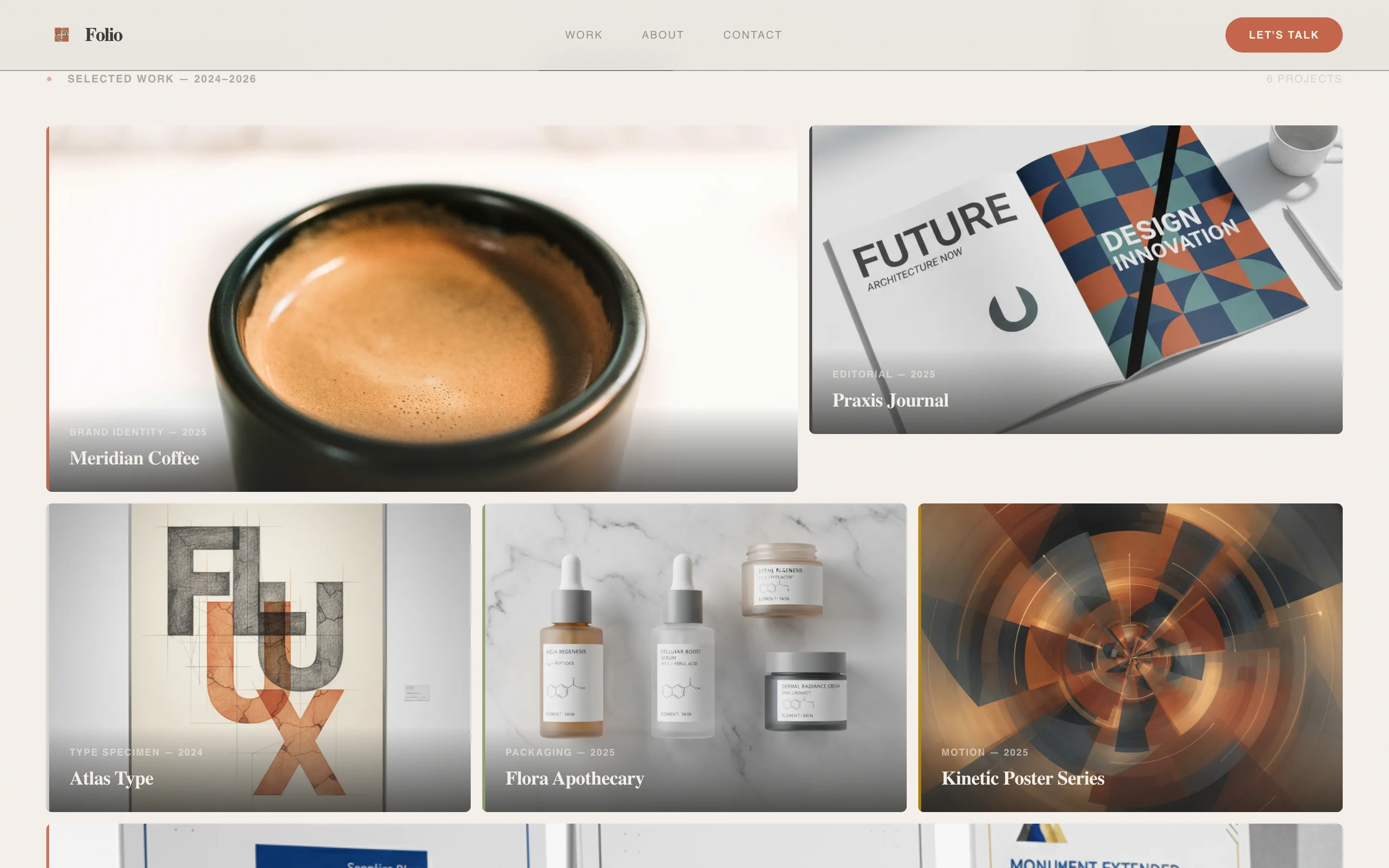 Cinematic Bento Grid Portfolio Landing Page