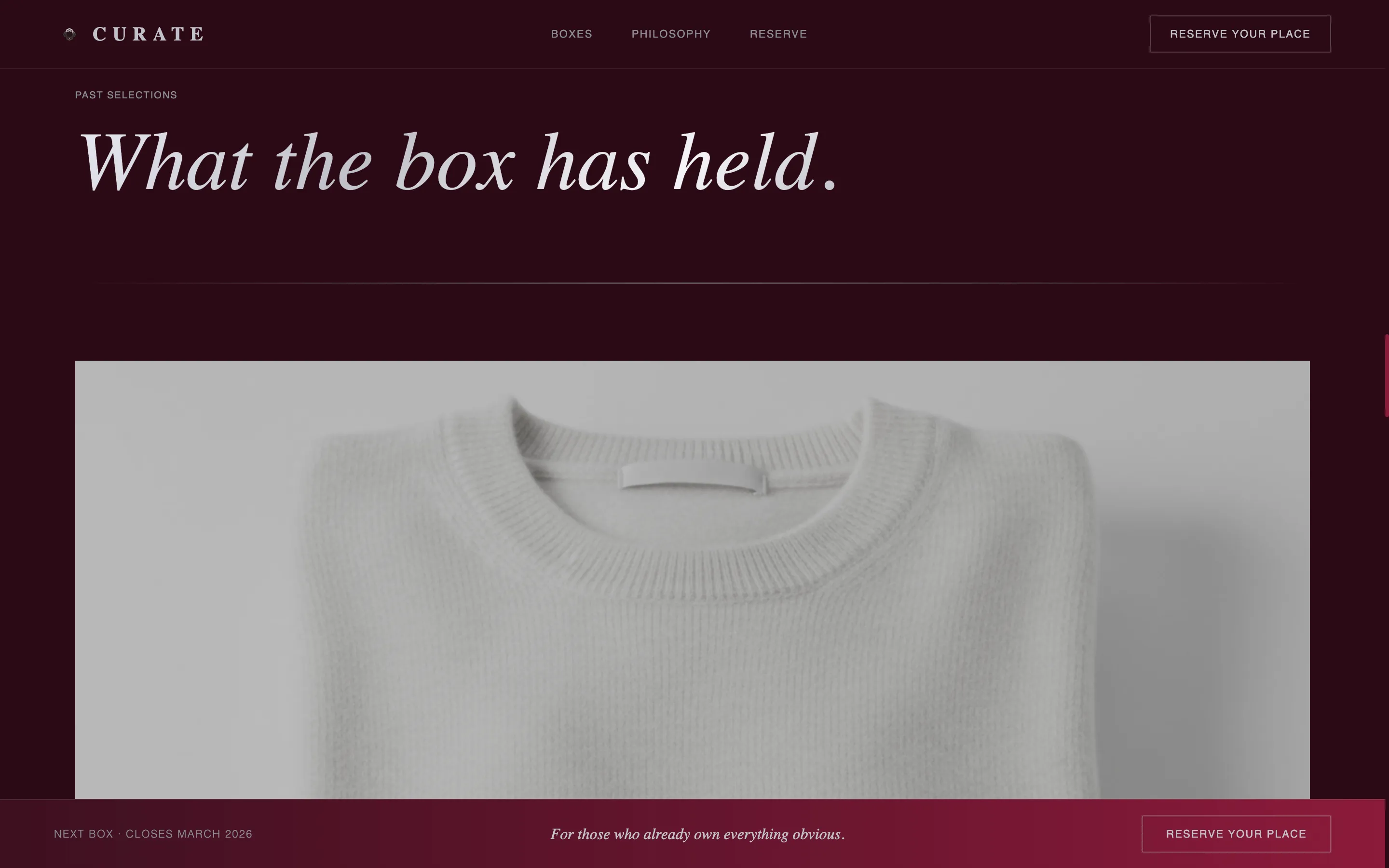 Premium Luxury Subscription Box Landing Page Template