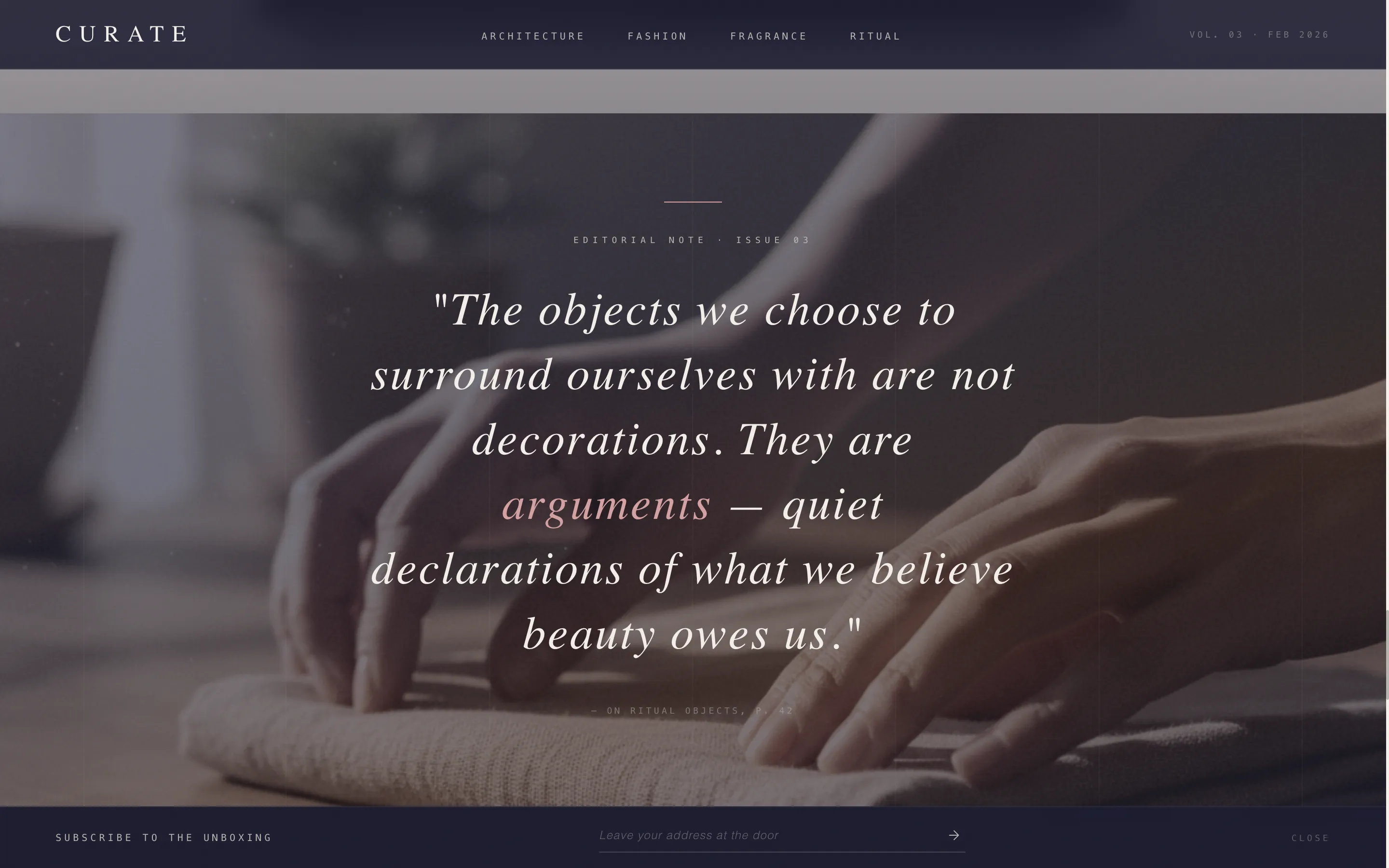 Avant-Garde Lifestyle Blog Landing Page Template