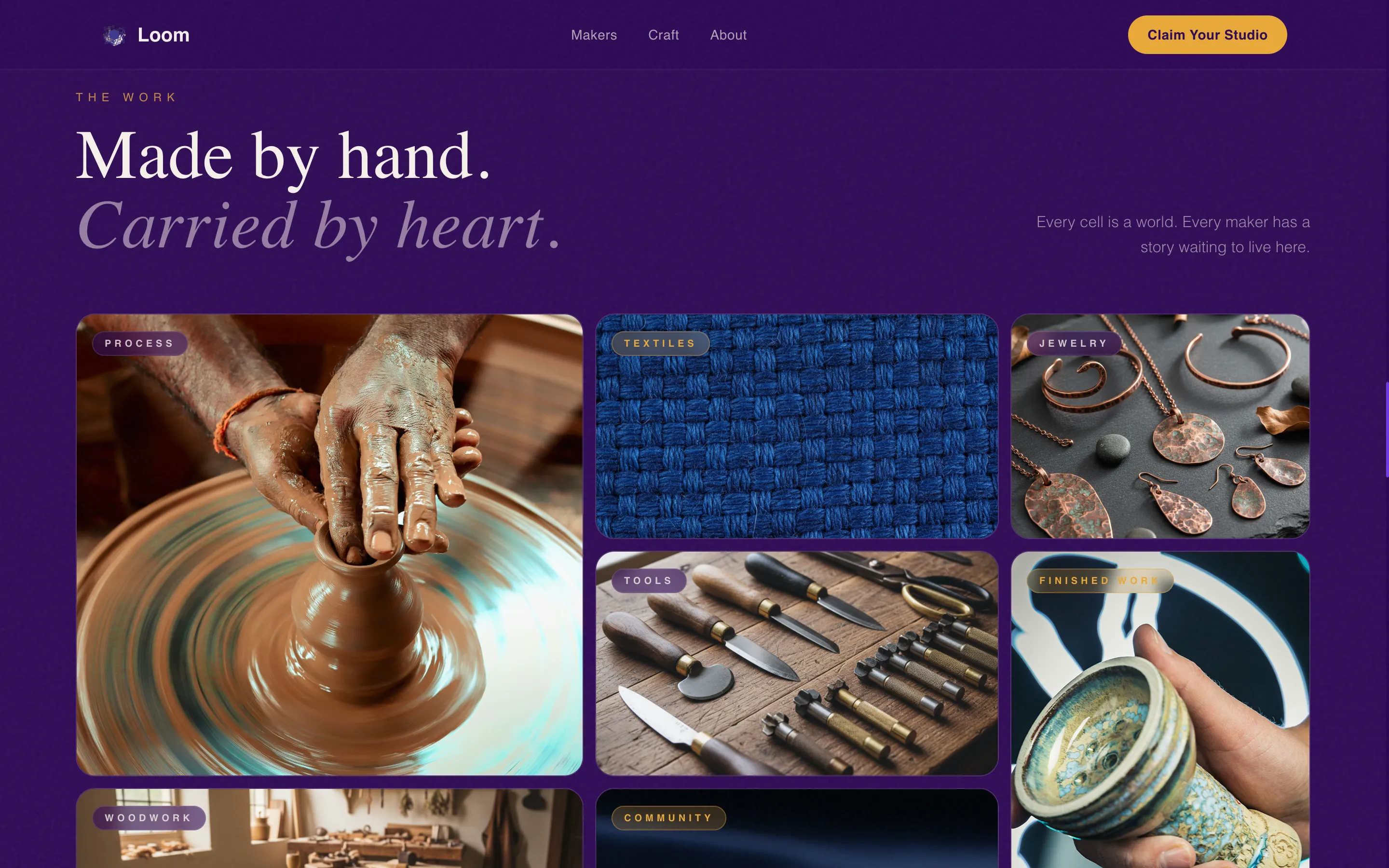 Artisan Craft Landing Page Template for Makers