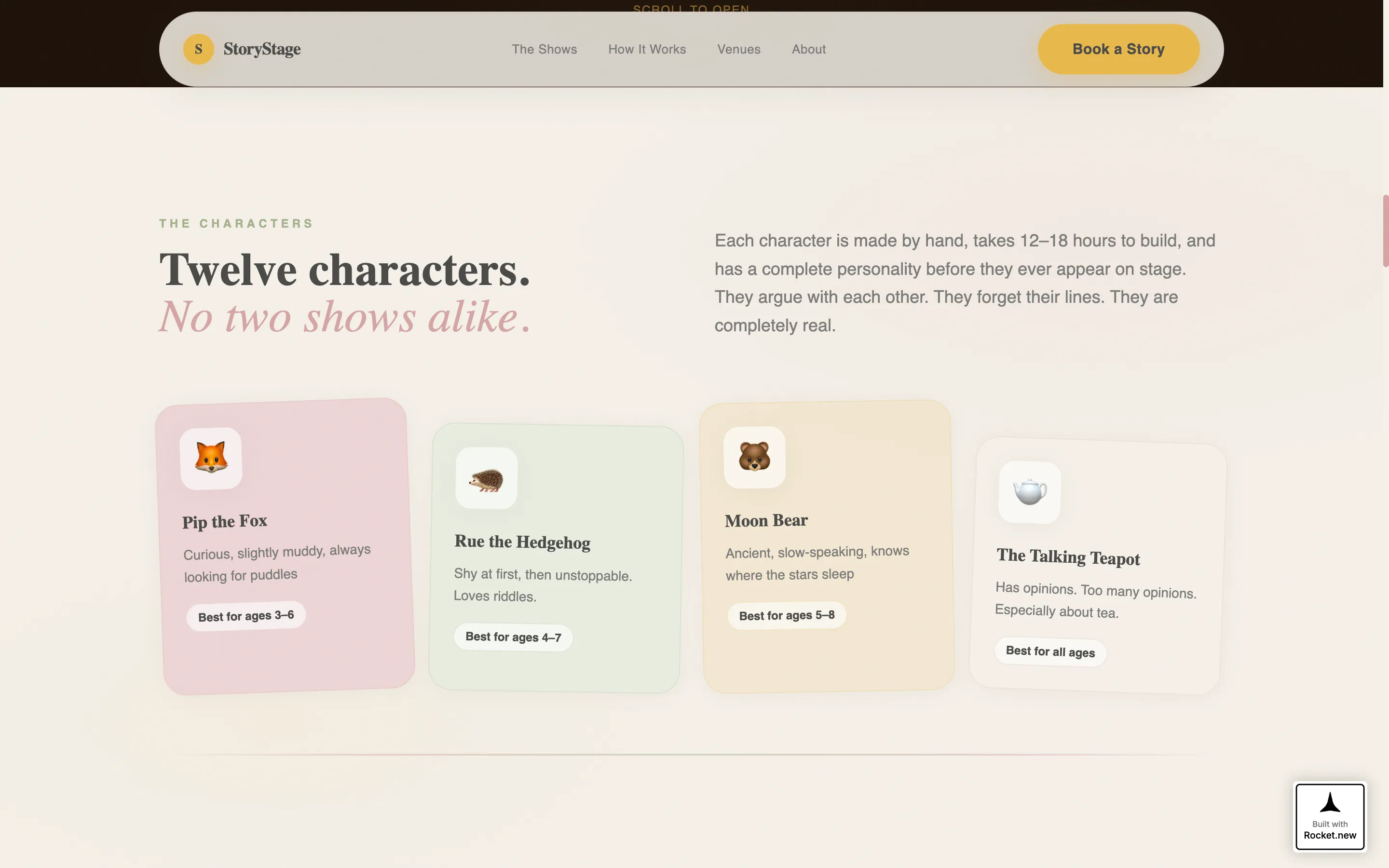 Children's Entertainer & Puppet Show Booking Website Template