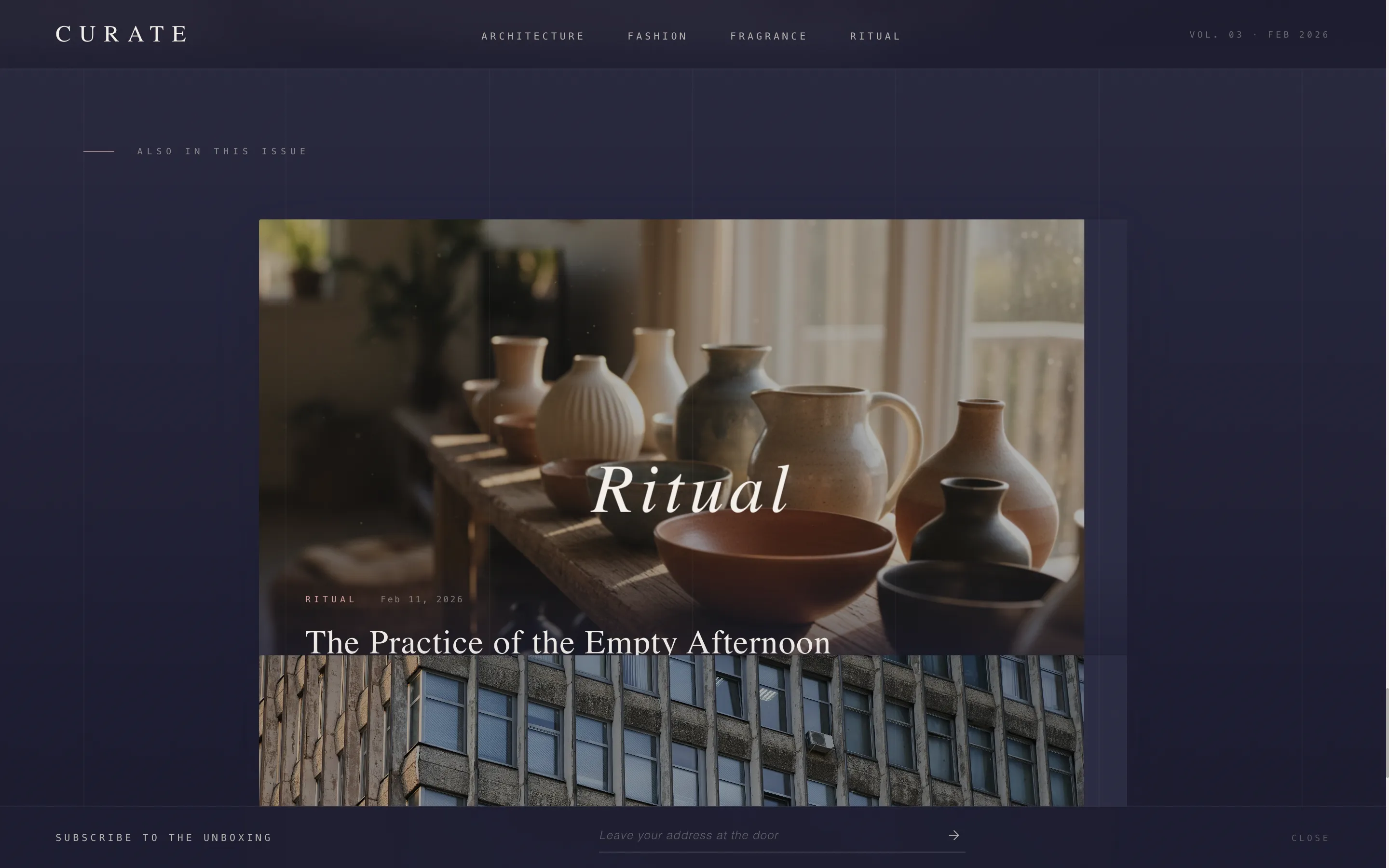 Avant-Garde Lifestyle Blog Landing Page Template