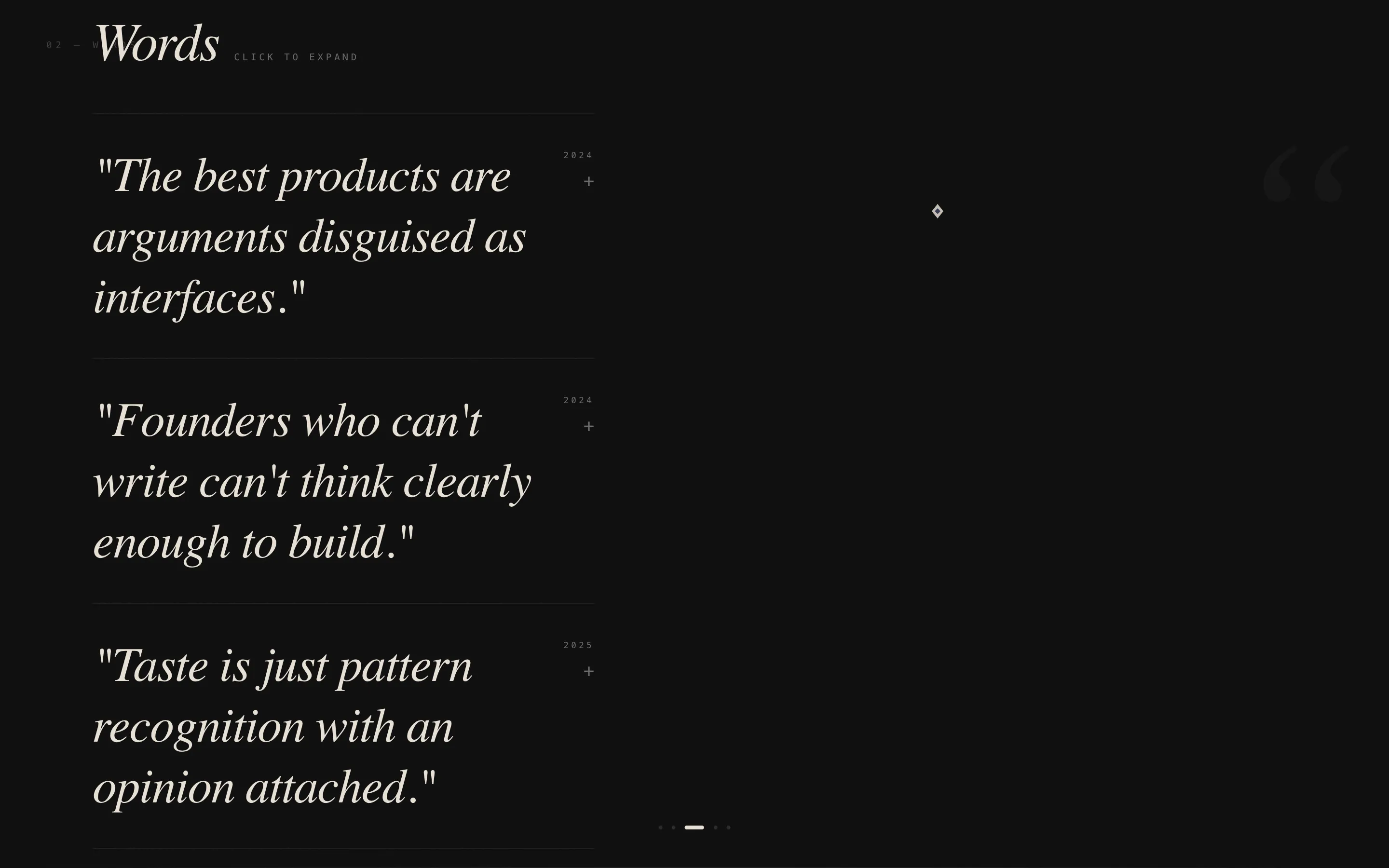 Minimalist Bio Landing Page Template with Horizontal Scroll