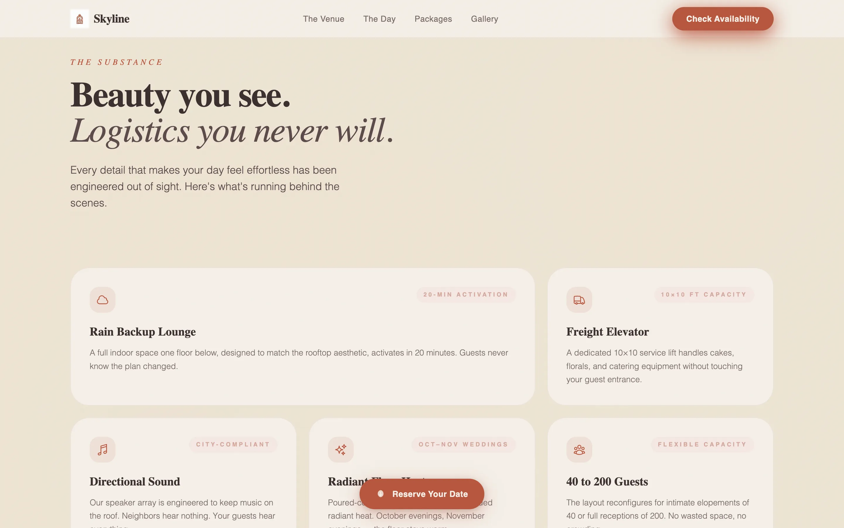 Stunning Rooftop Landing Page Template
