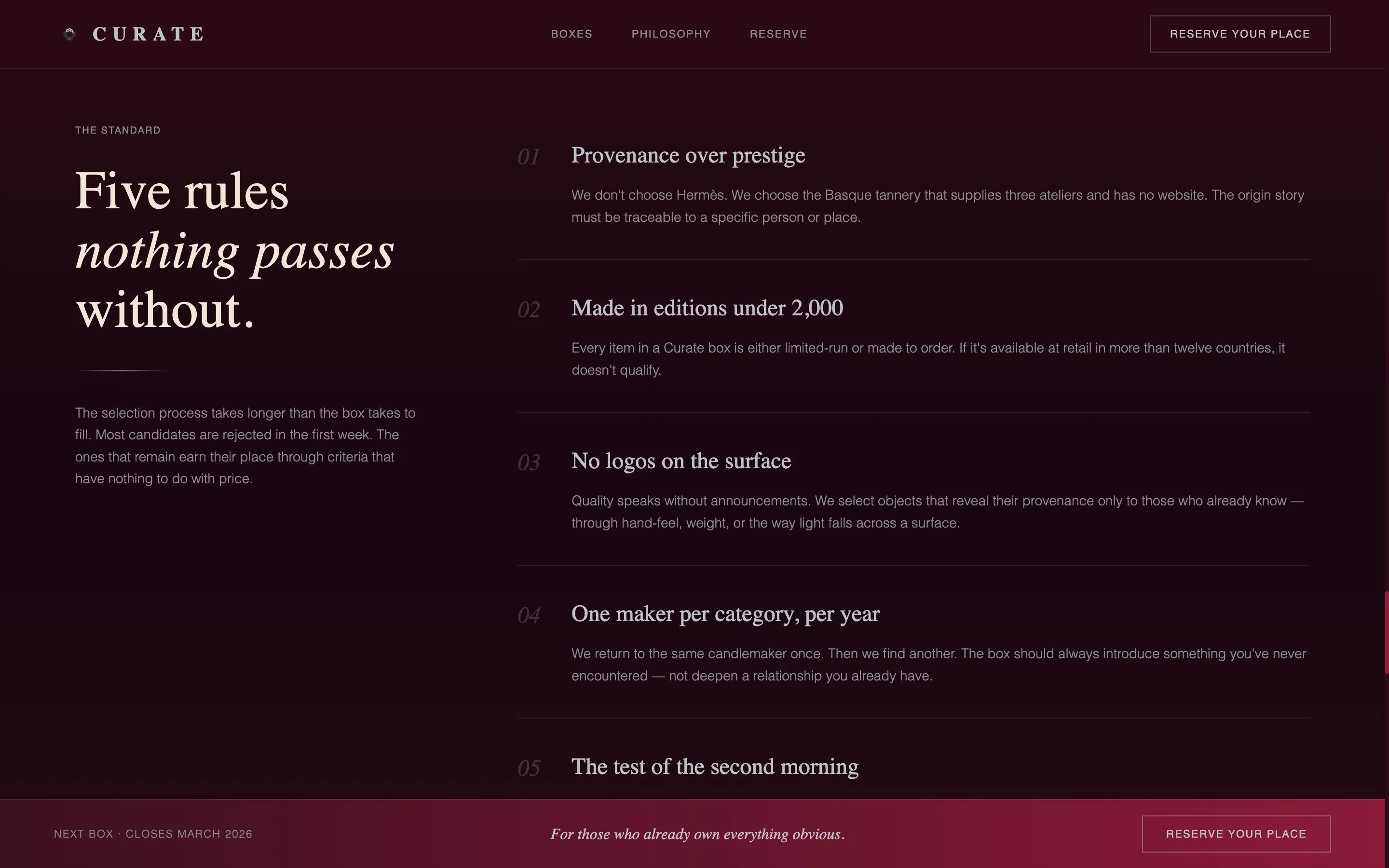 Premium Luxury Subscription Box Landing Page Template