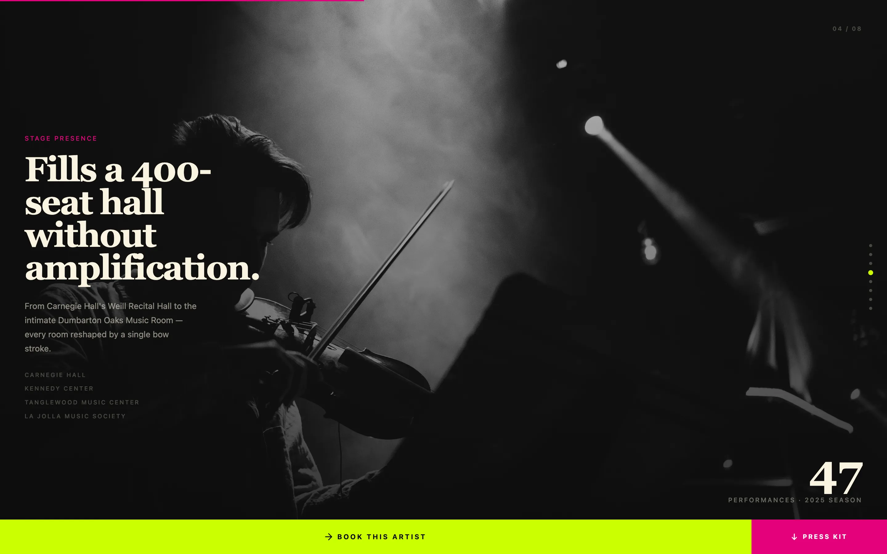 Classical Musician Landing Page Template