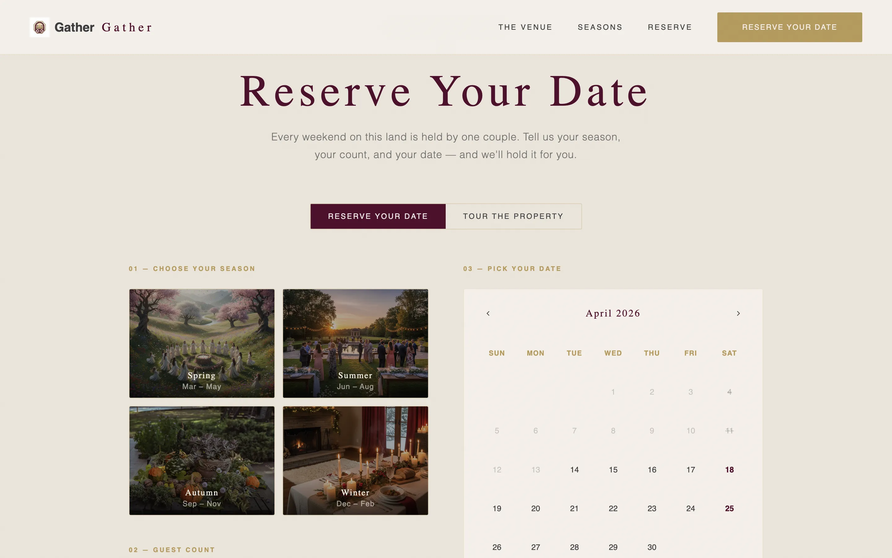 Barn Wedding Venue Landing Page Template