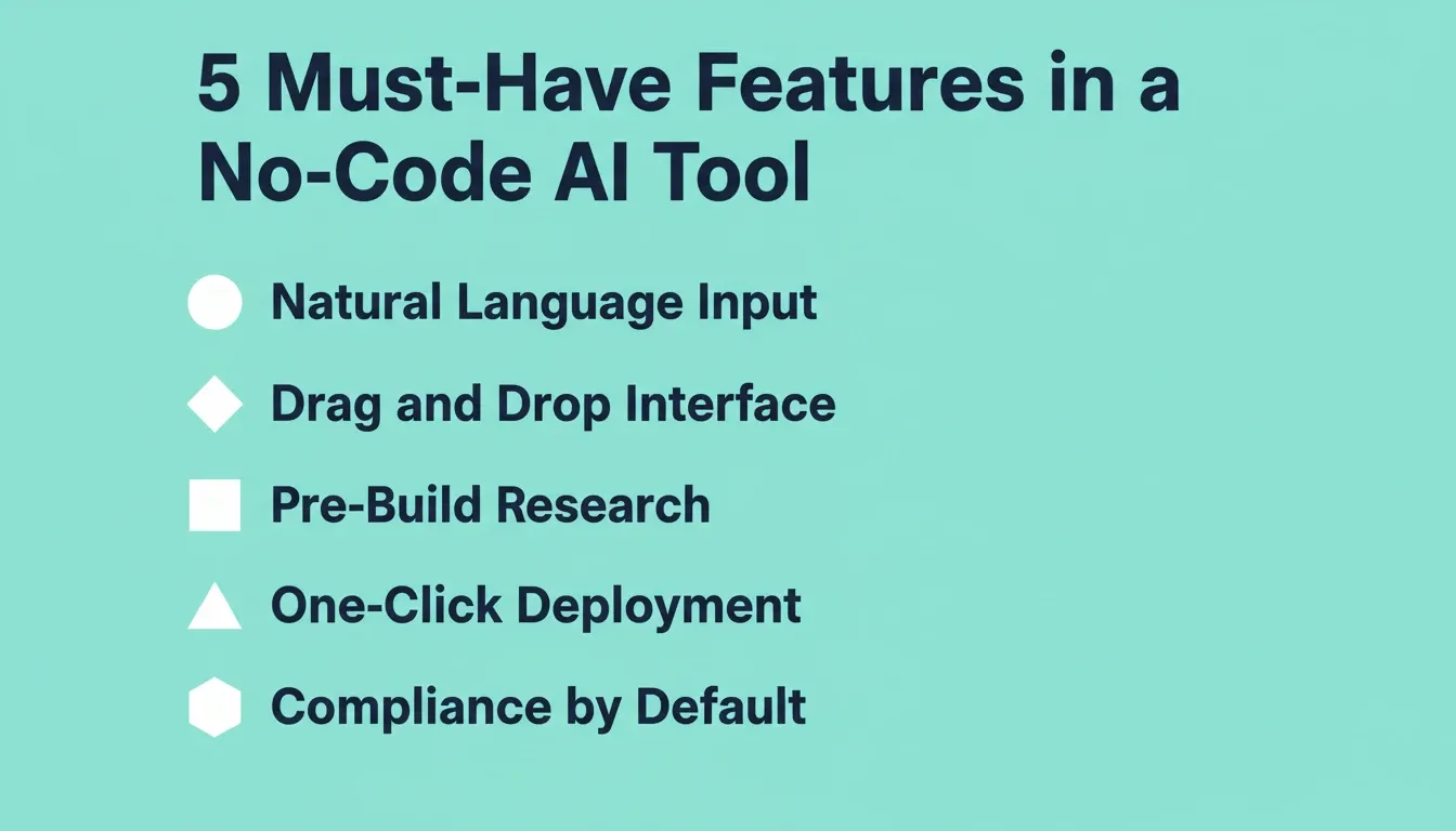 5 Must-Have Features in a No-Code AI Tool