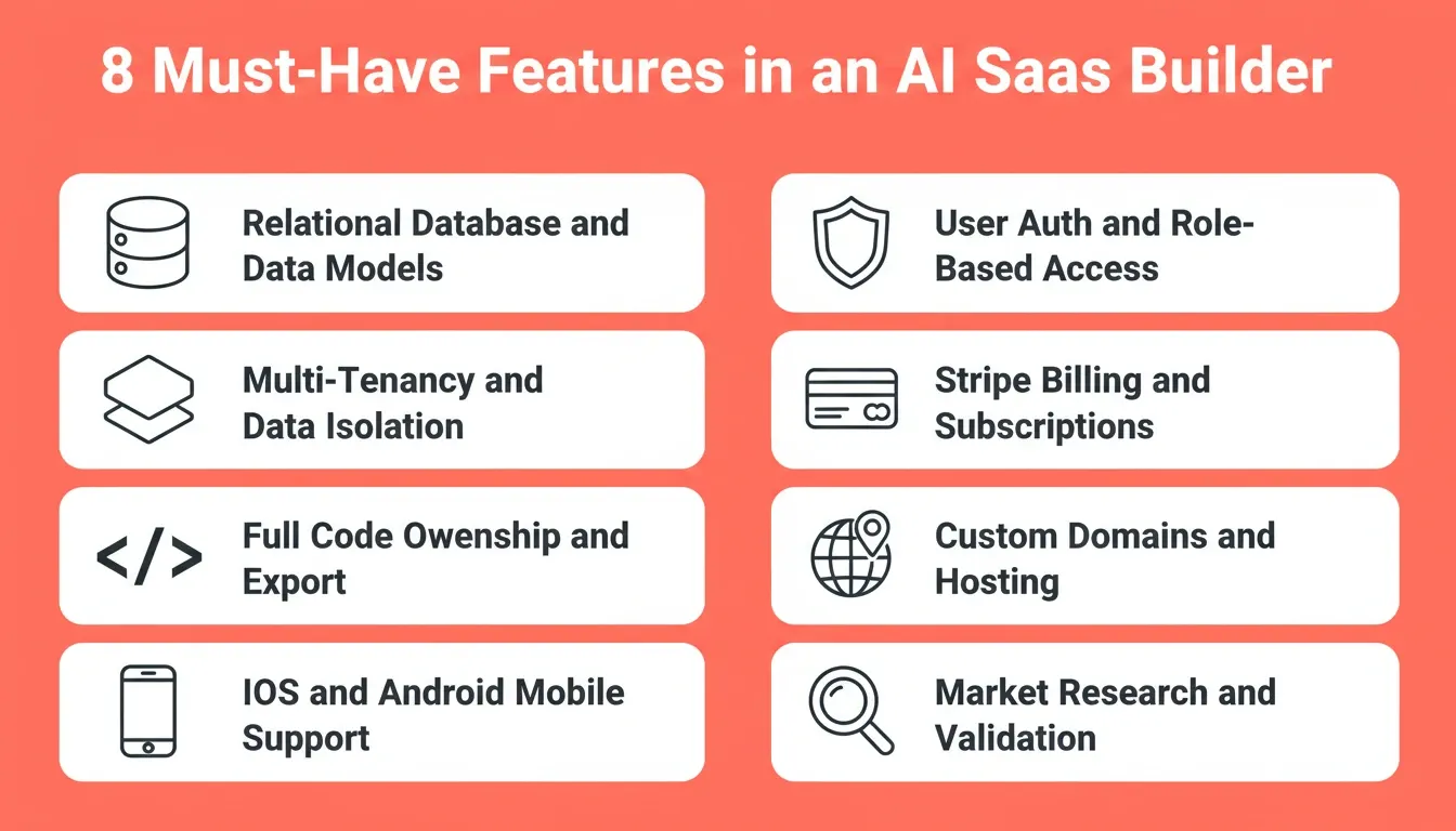 8 Must-Have Features in an AI SaaS Builder