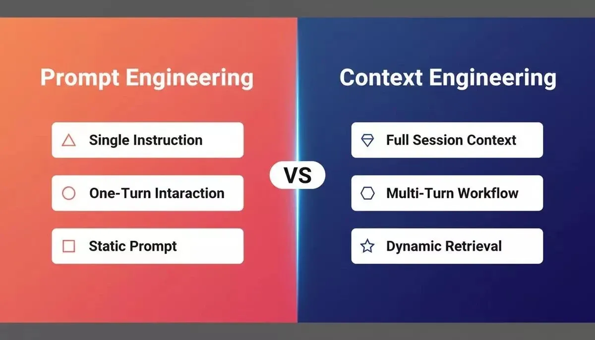 Prompt Engineering vs Context Engineering side by side comparison