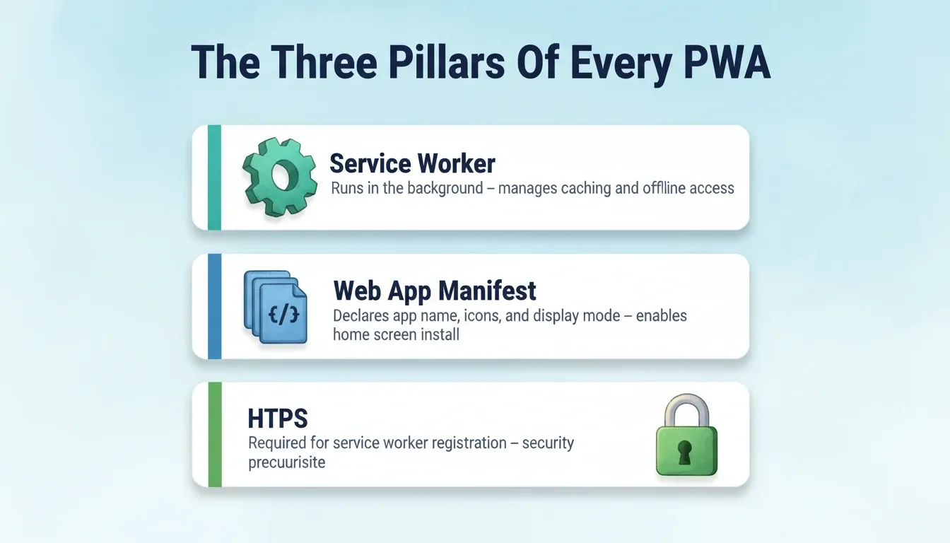 The Three Pillars Of Every PWA