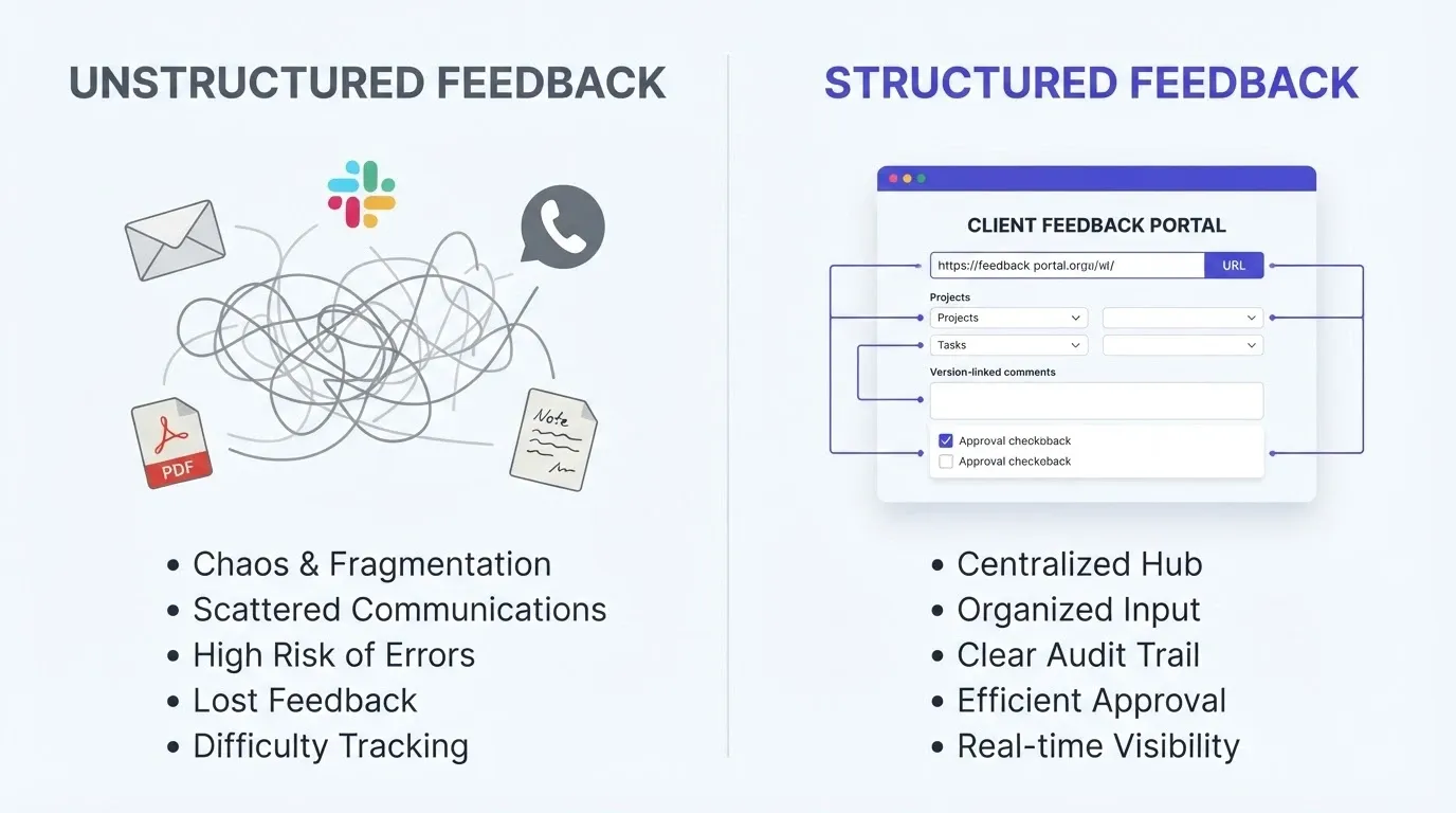 Structured vs. unstructured agency feedback approaches comparison