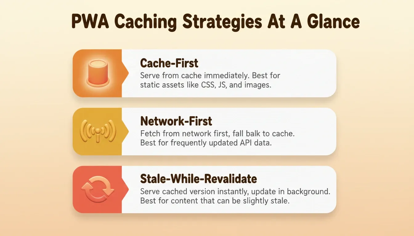 PWA Caching Strategies At A Glance