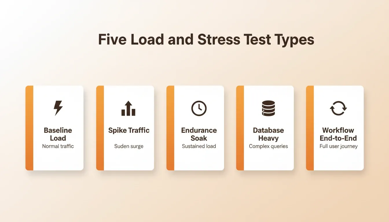 Five Load and Stress Test Types