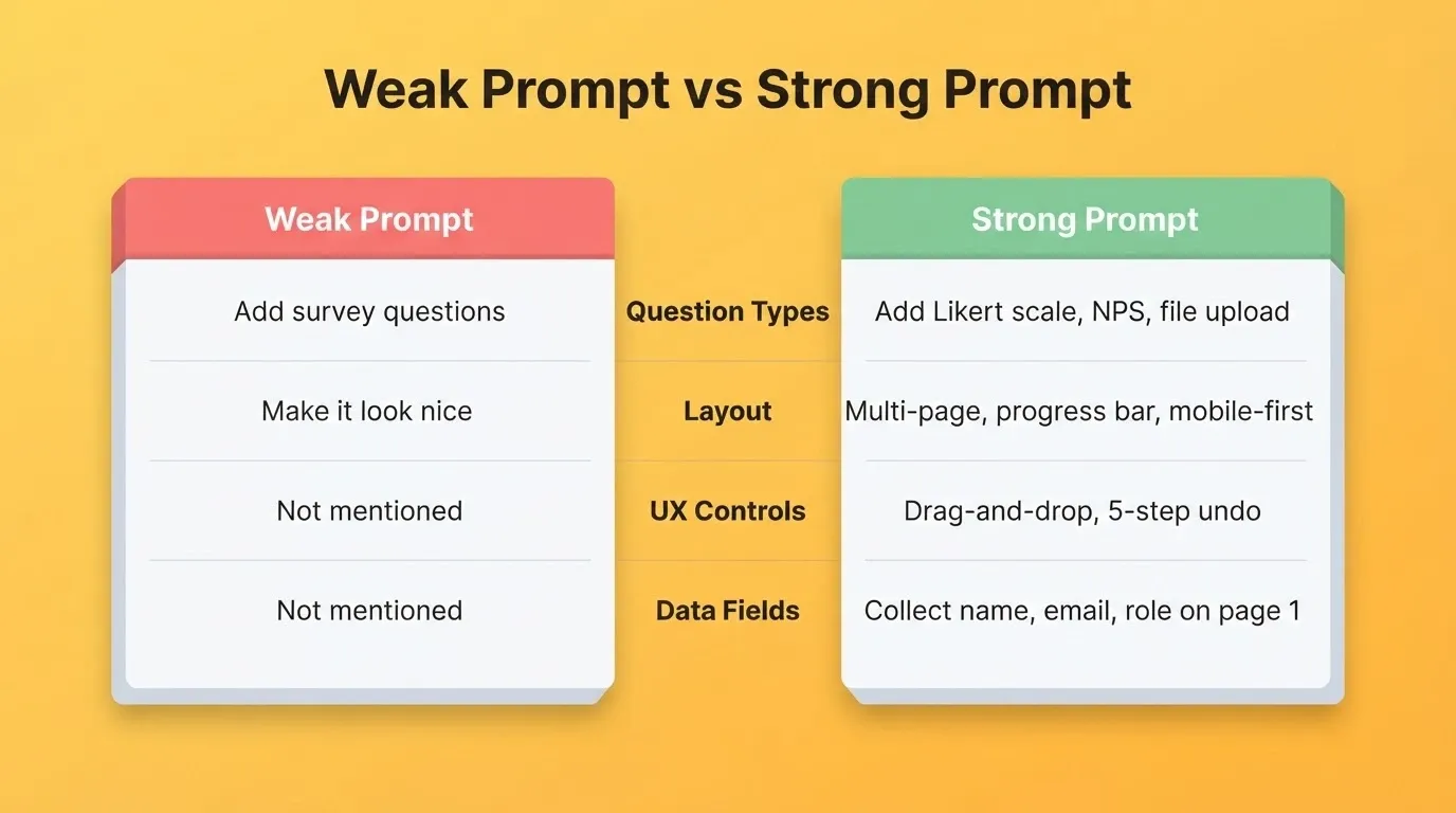 Weak Prompt vs Strong Prompt