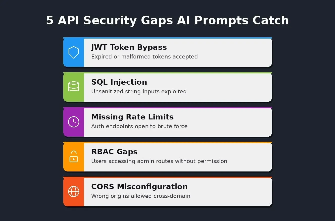 Five most common API security gaps