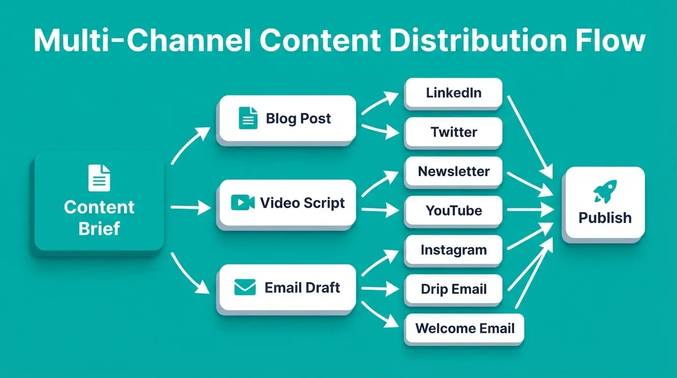 Multi-Channel Content Distribution Flow