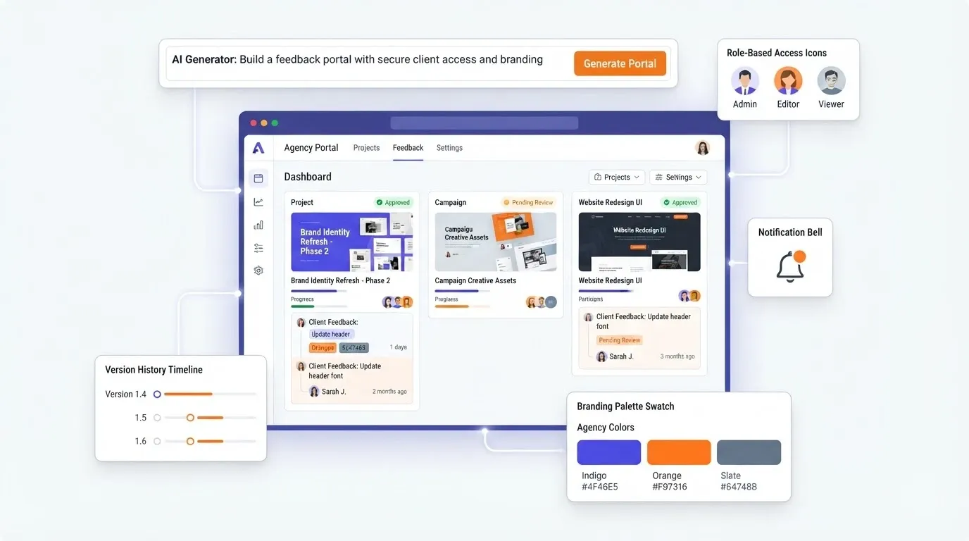 AI-powered platform building a branded agency feedback portal