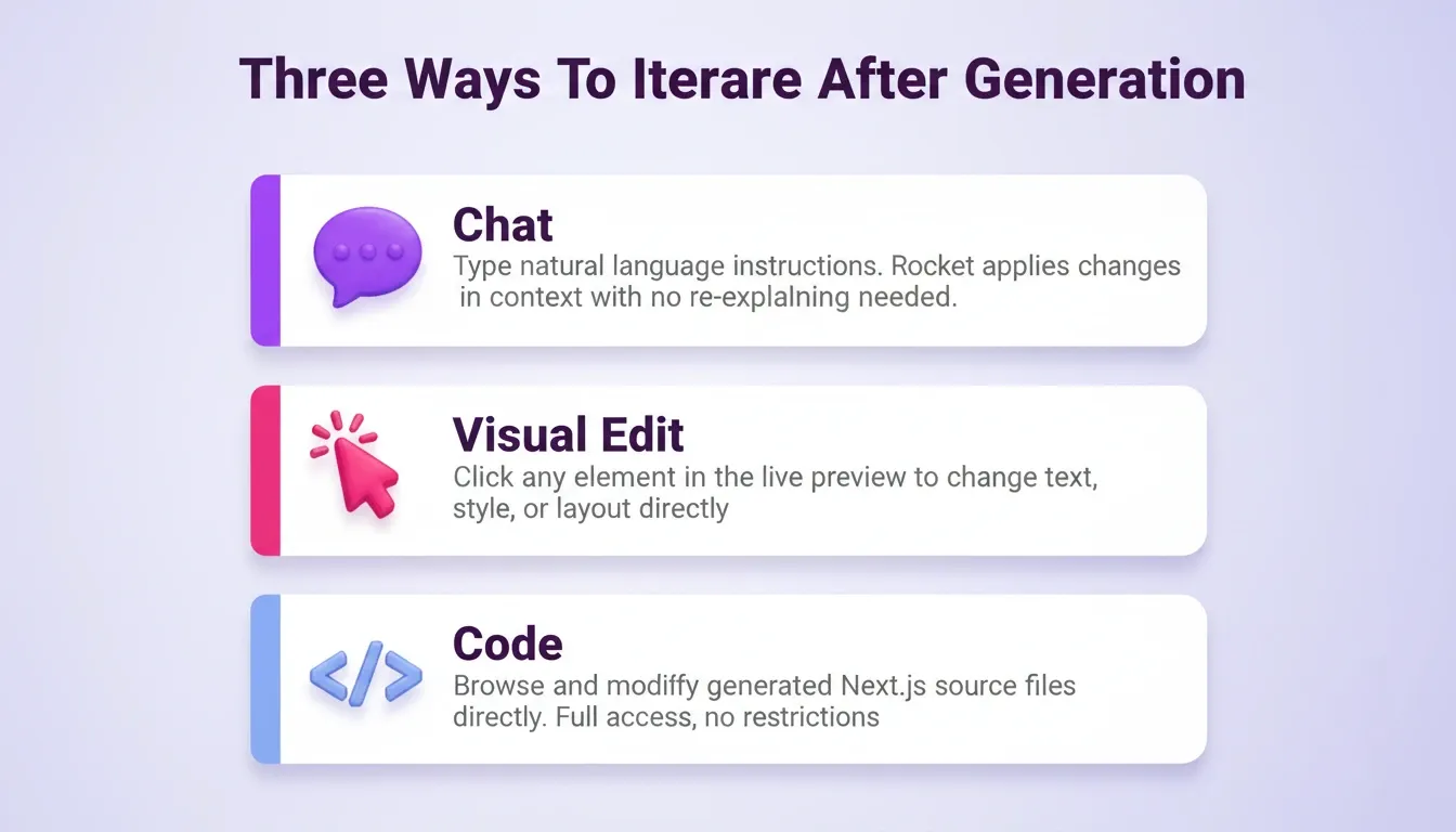 Three Ways To Iterate After Generation