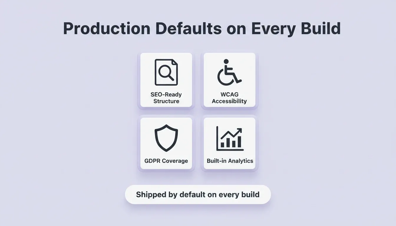 Production Defaults on Every Build