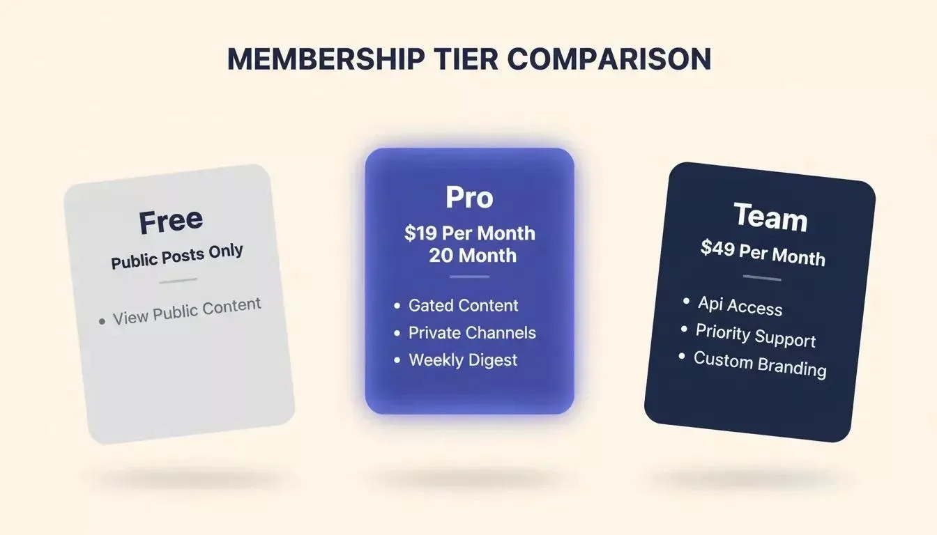 Three-tier membership structure