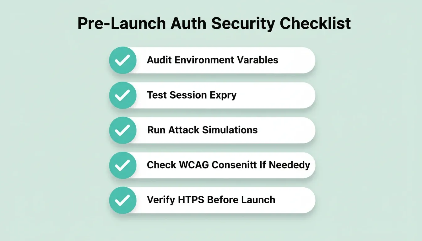 Pre-Launch Auth Security Checklist